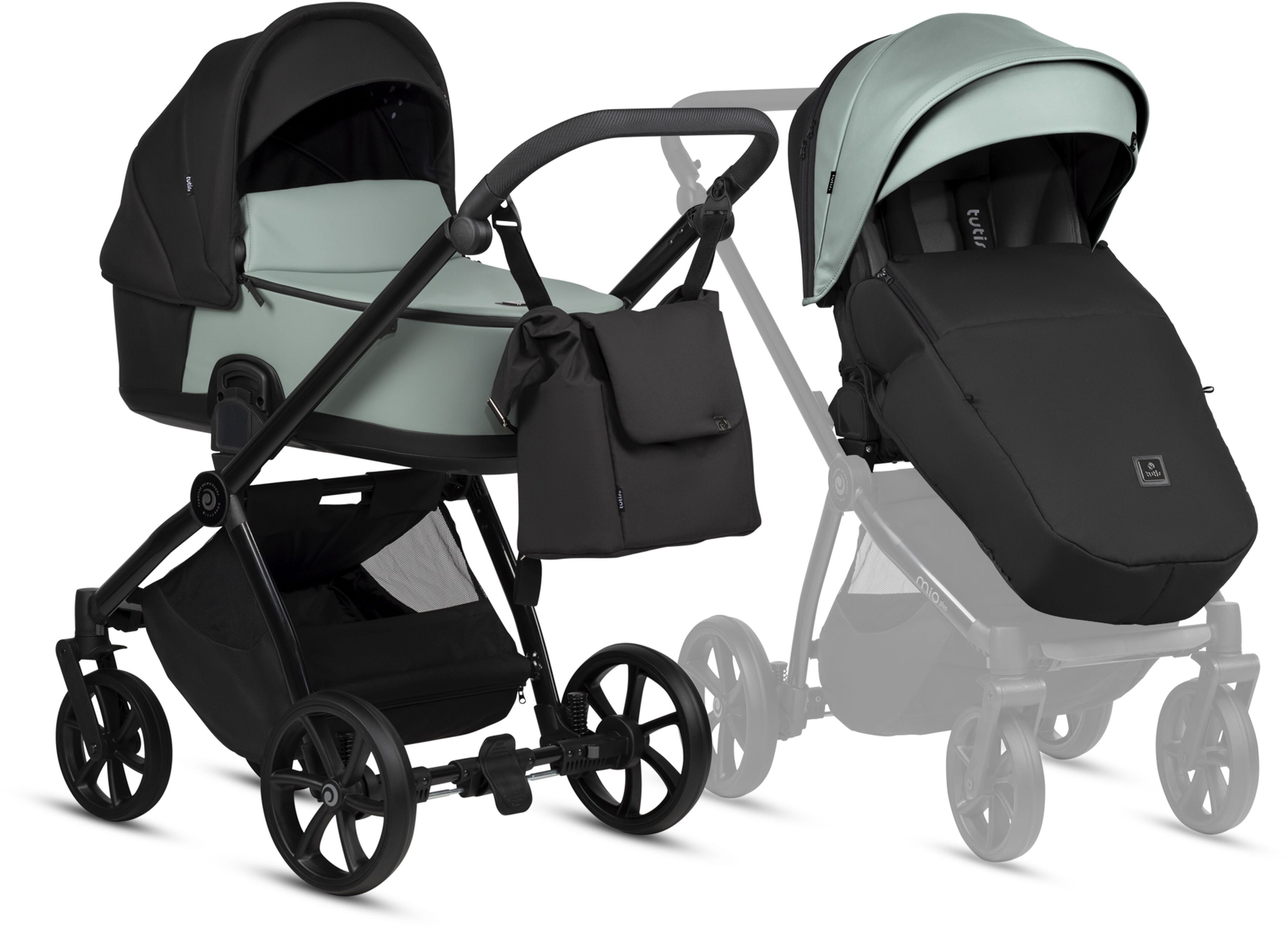 Коляска універсальна Tutis Mio3 plus Leather Sage (1502039)фото6