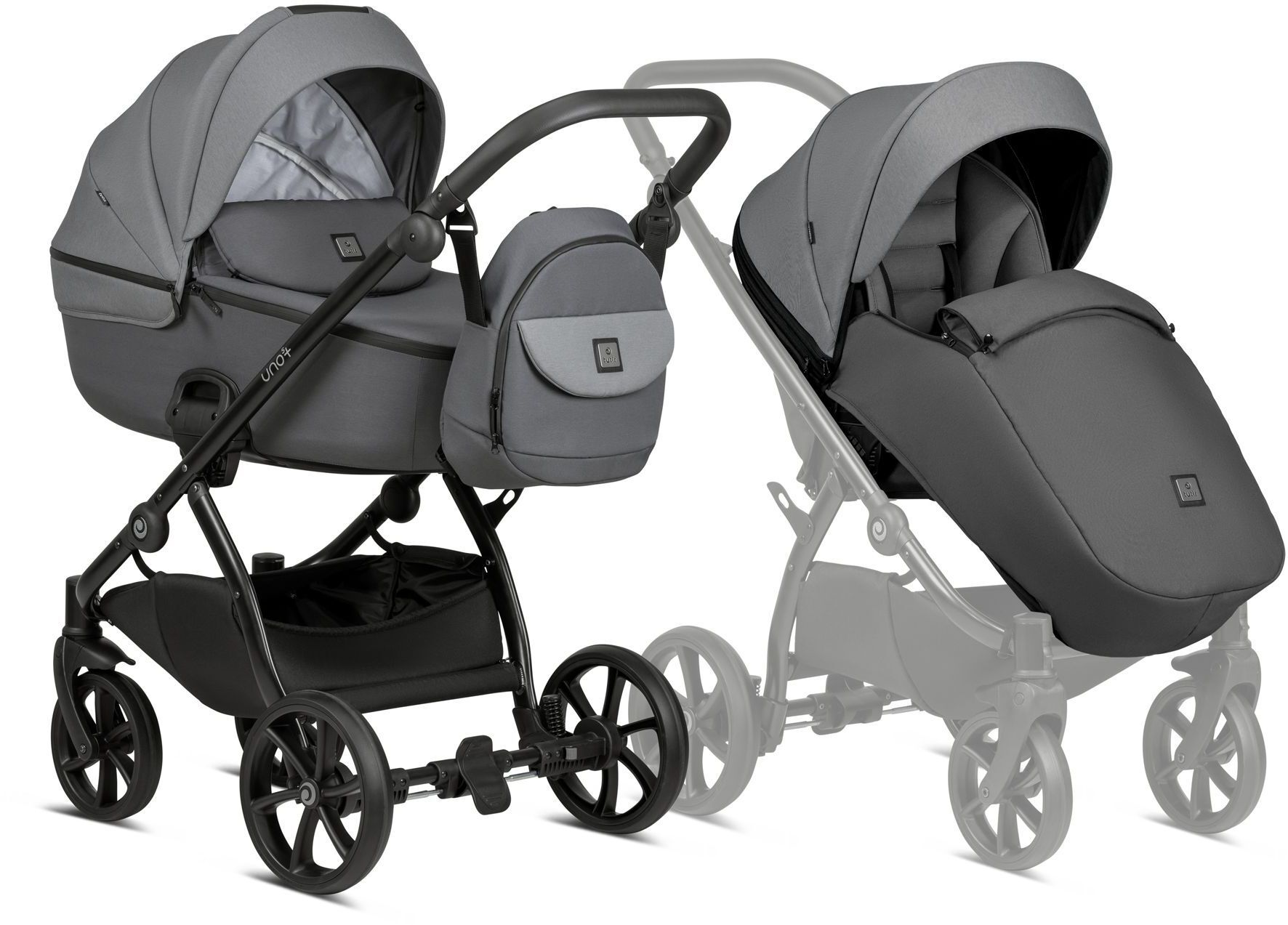 Коляска універсальна Tutis Uno5 plus Earth Collection Grey (1402022)фото7