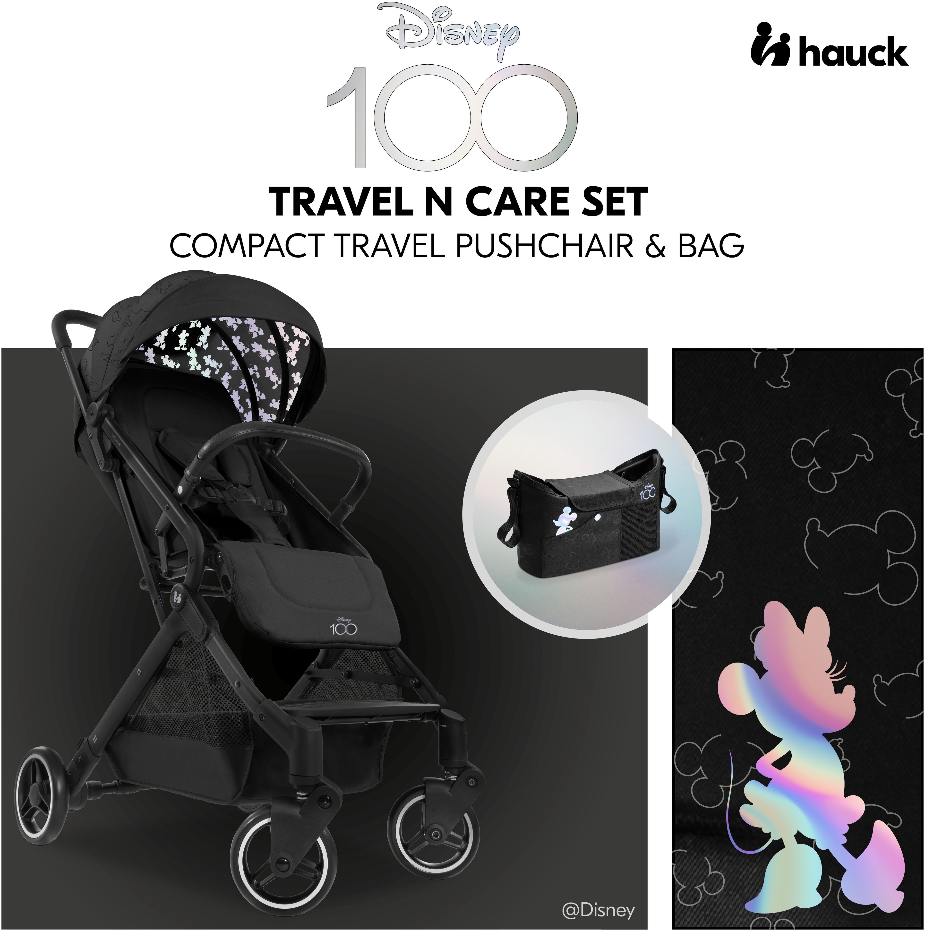 Коляска прогулянкова Hauck Travel N Care Disney 100 Black (16023-7)фото