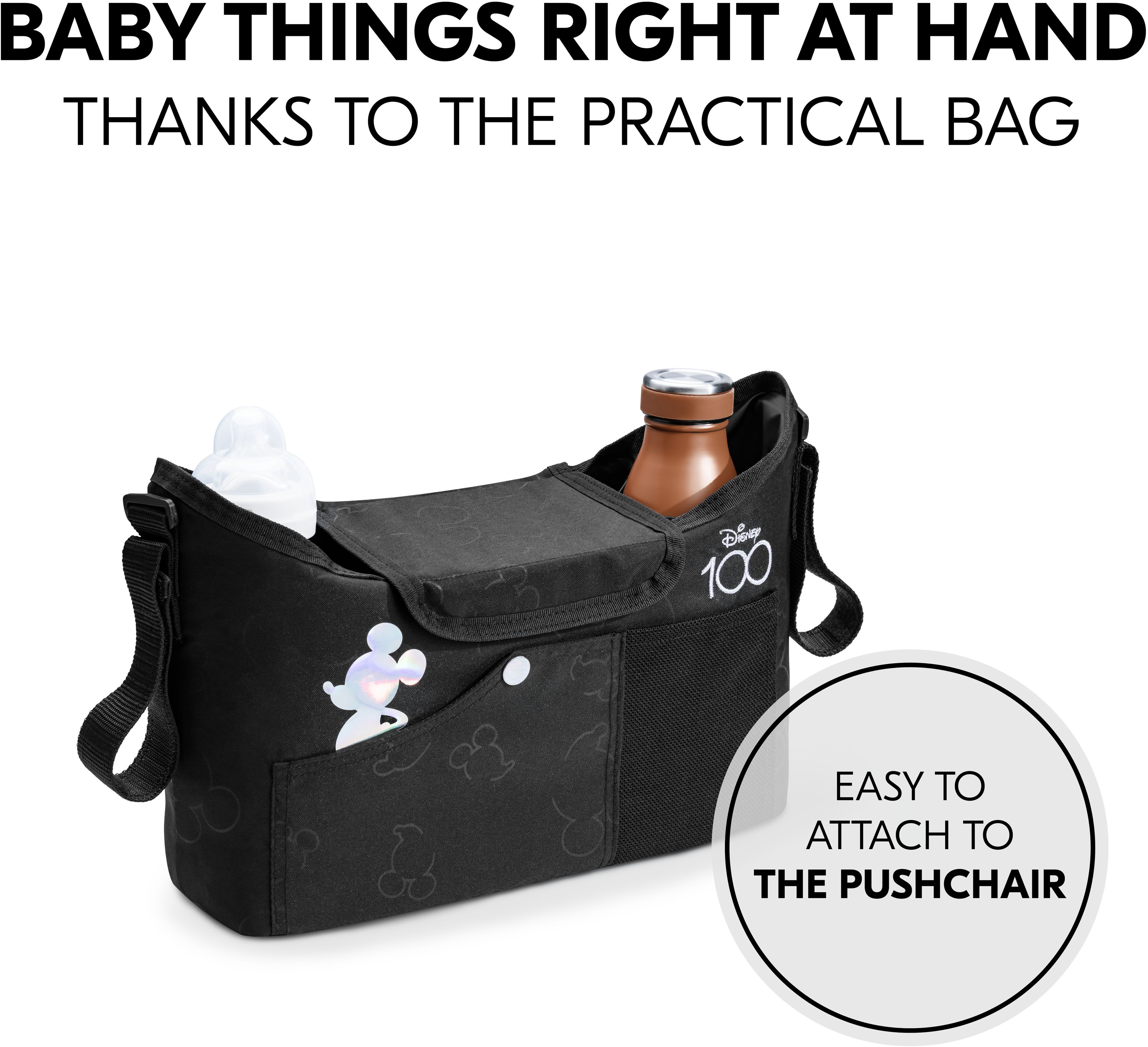 Коляска прогулянкова Hauck Travel N Care Disney 100 Black (16023-7)фото