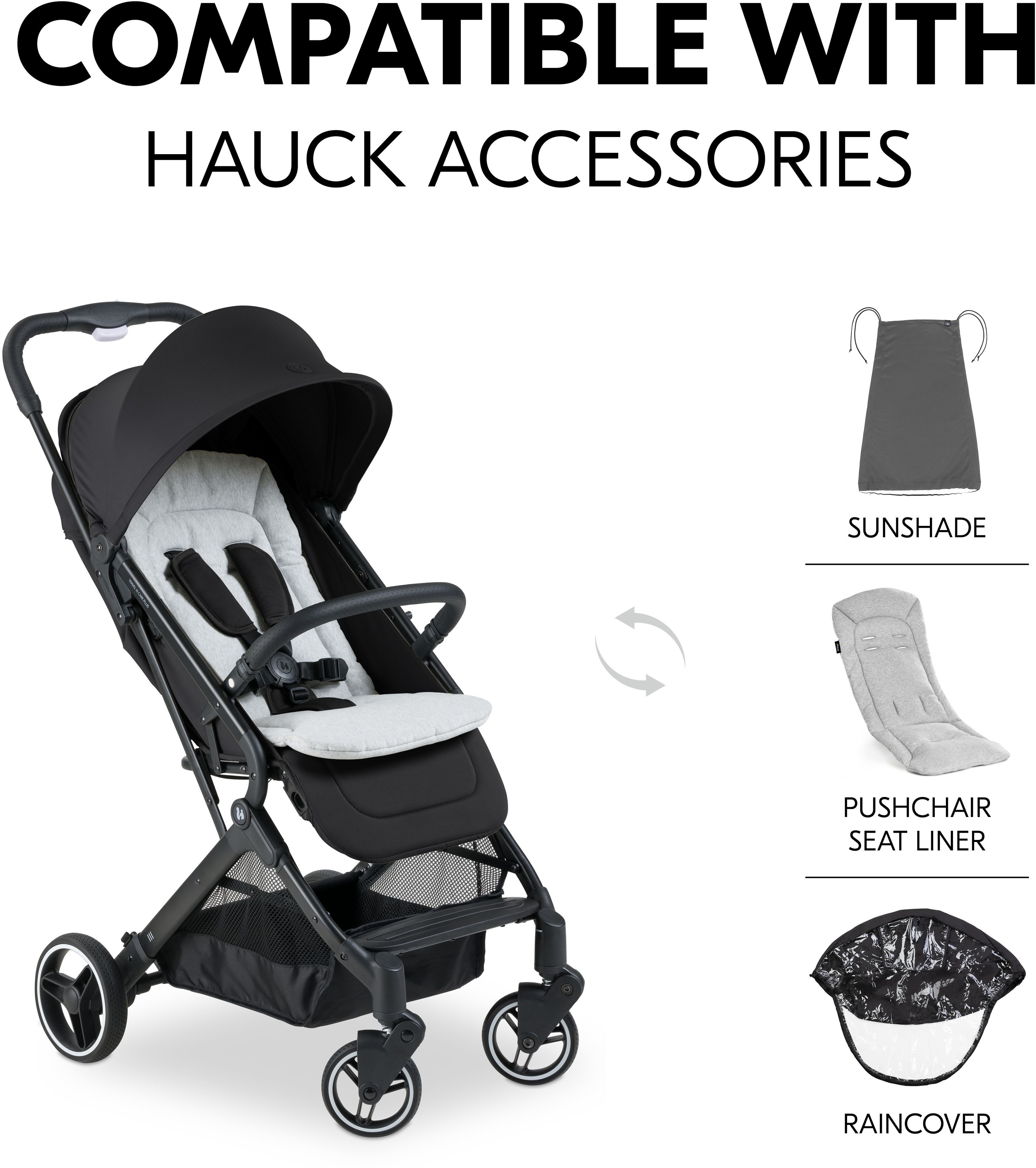 Коляска прогулочная Hauck Travel N Care Plus Black (16018-3) фото 3