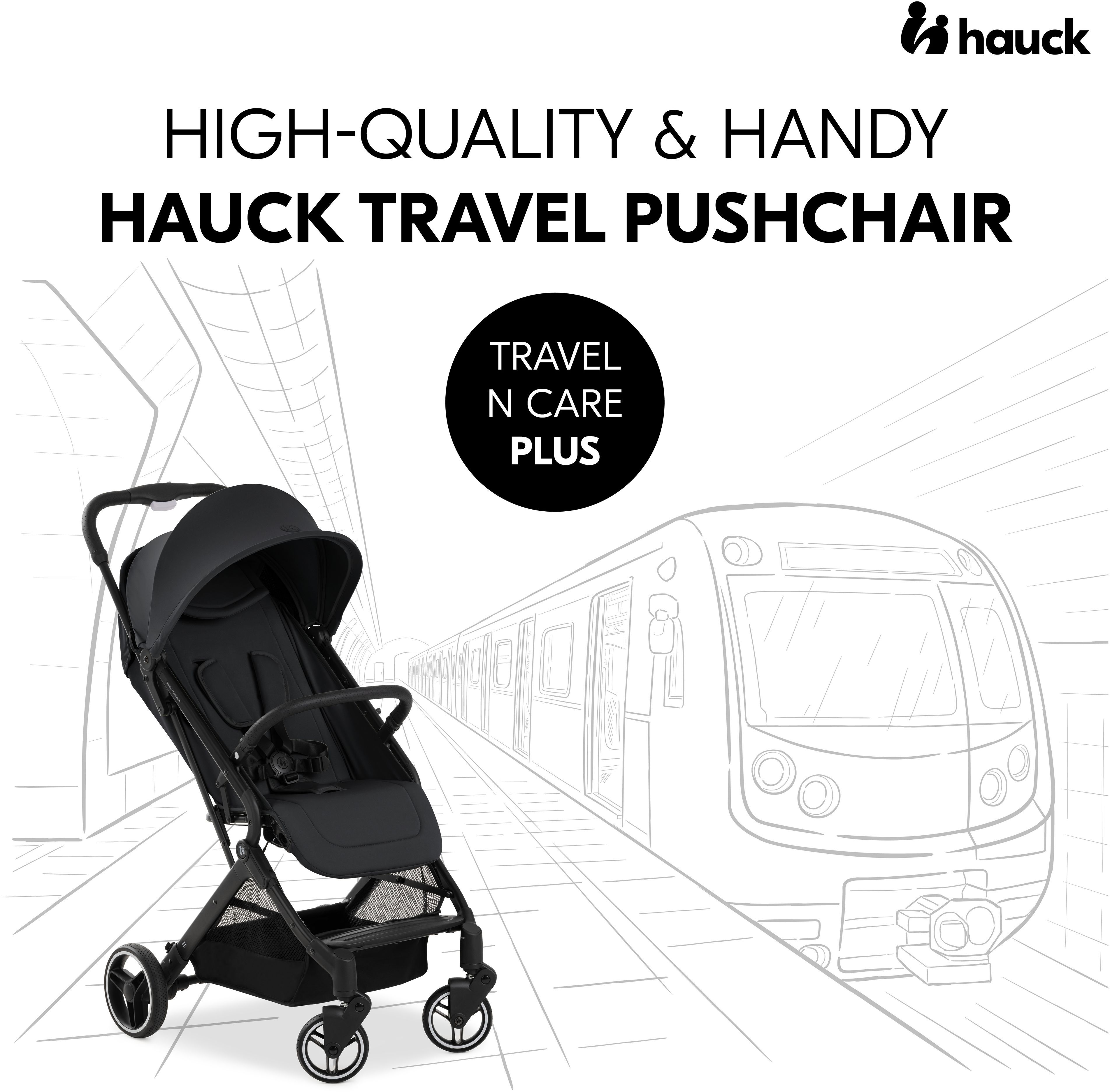 Коляска прогулочная Hauck Travel N Care Plus Black (16018-3) фото 11