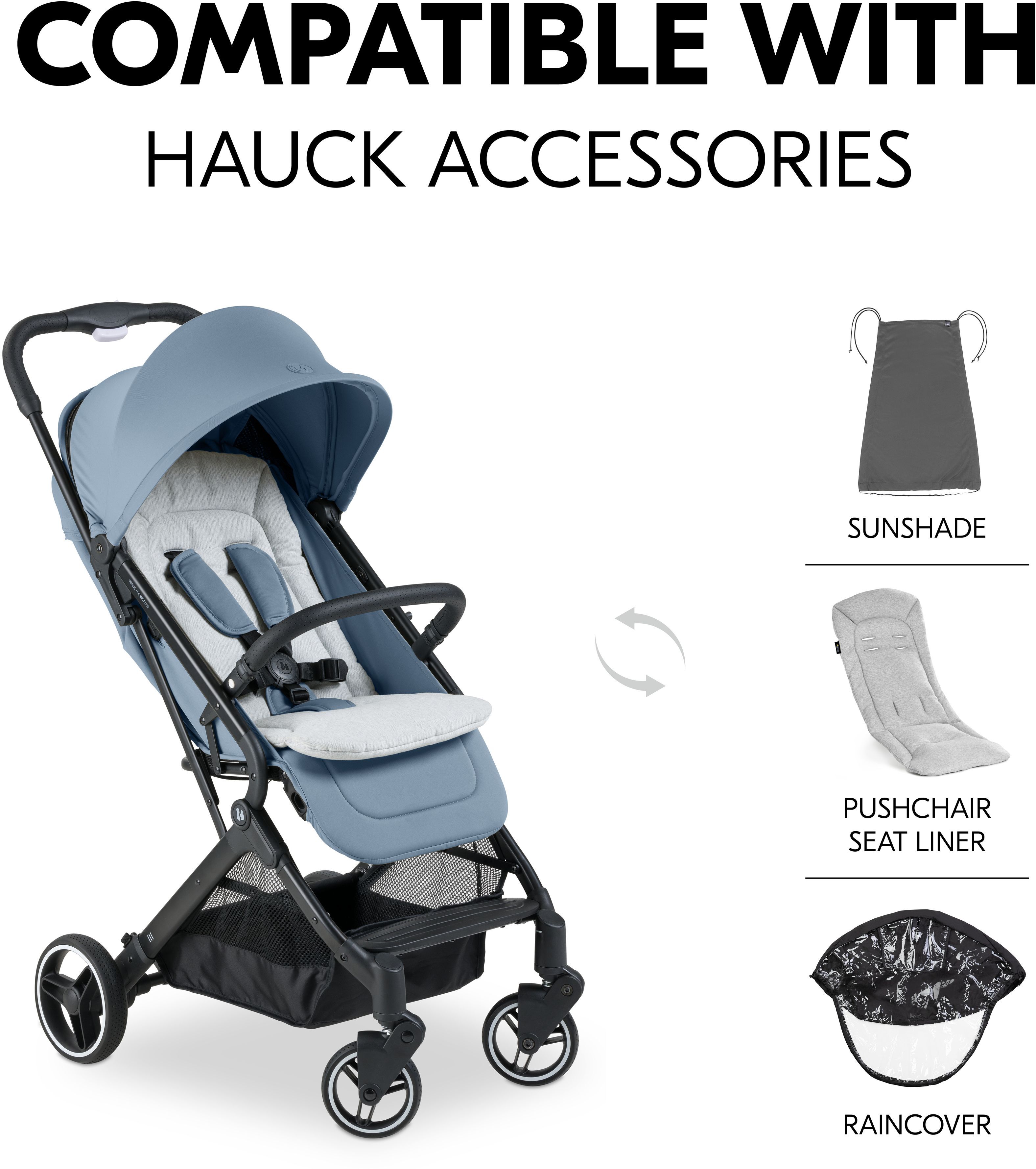 Коляска прогулочная Hauck Travel N Care Plus Dusty Blue (16019-0) фото 3