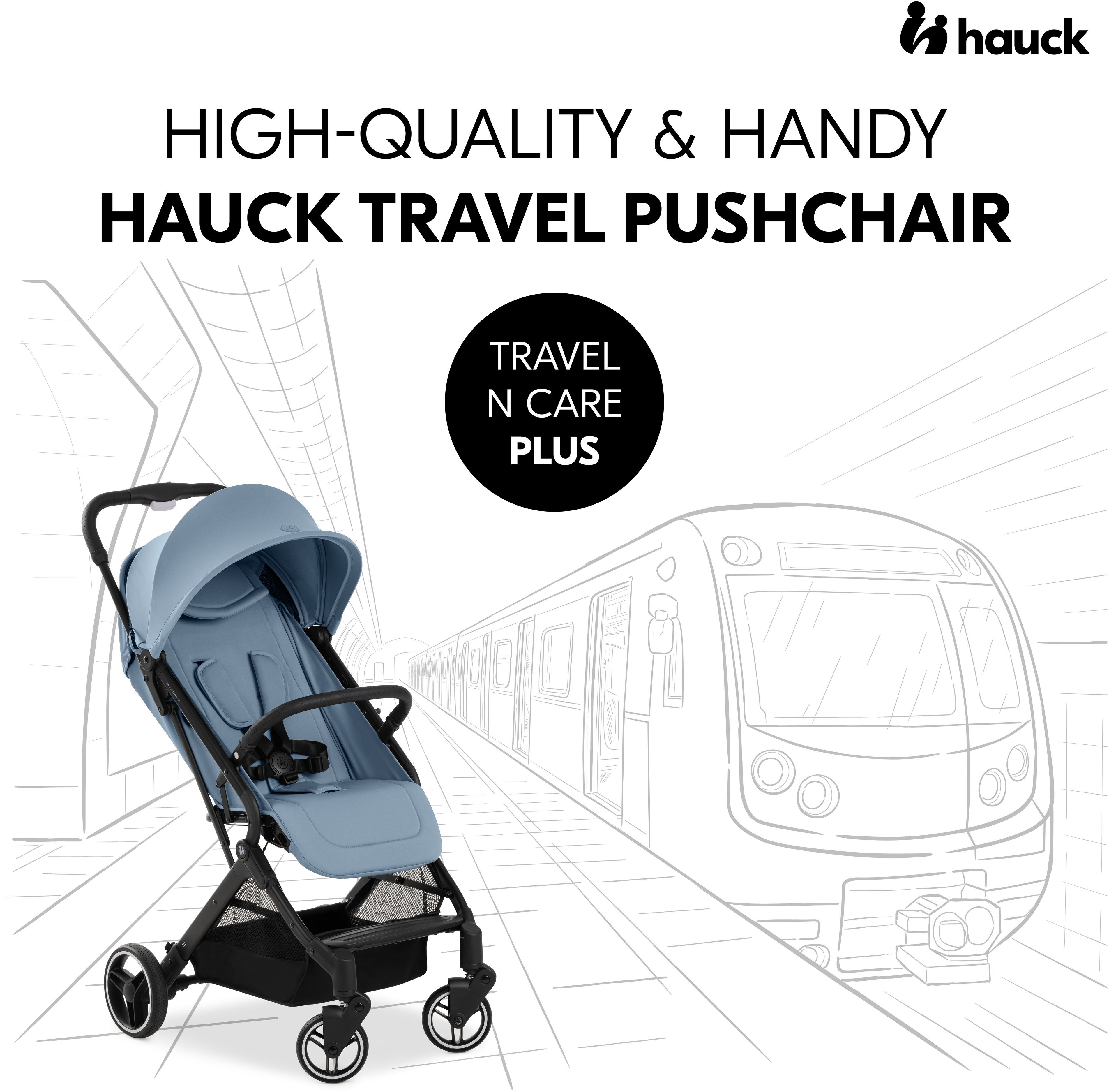 Коляска прогулочная Hauck Travel N Care Plus Dusty Blue (16019-0) фото 11