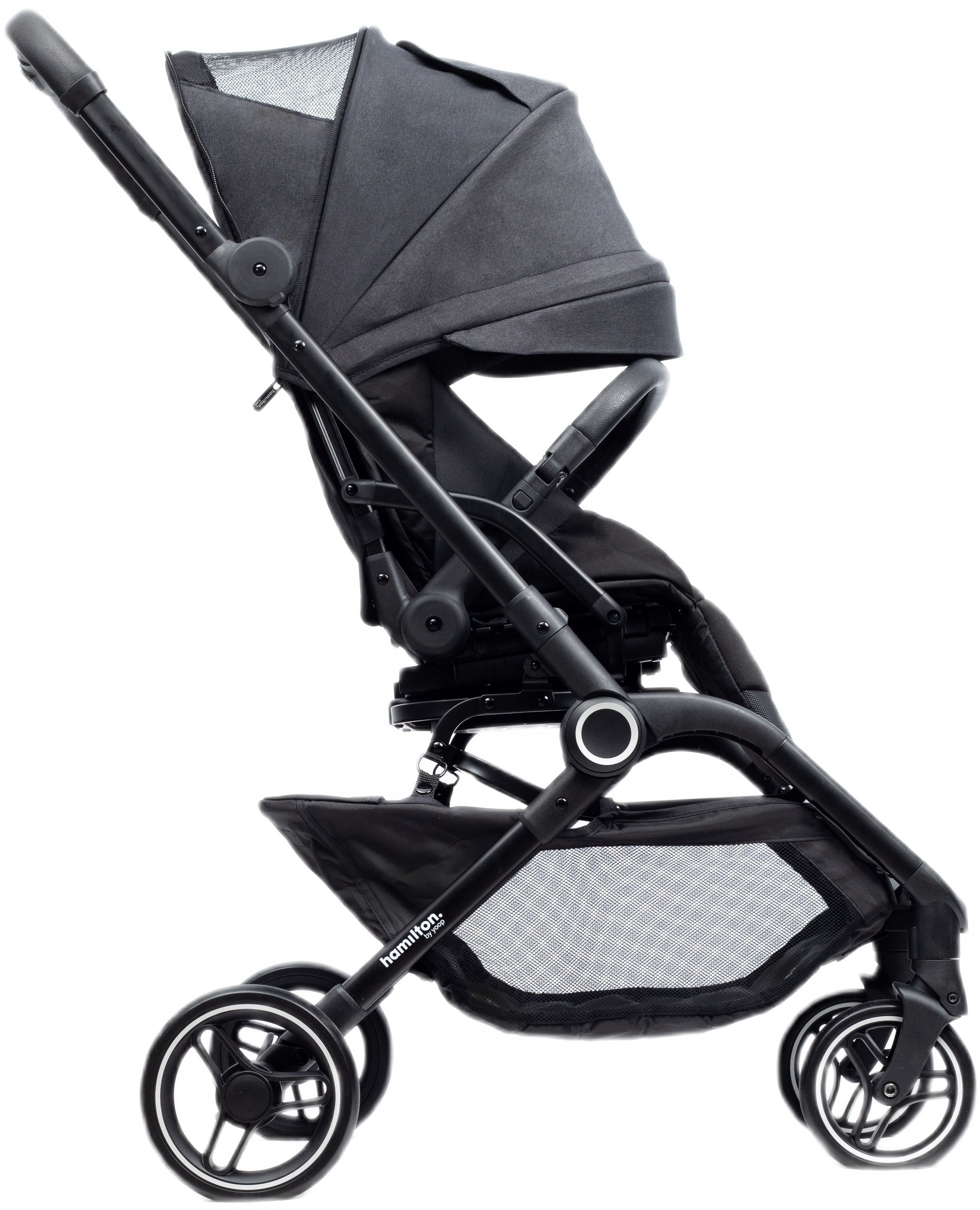 Коляска прогулянкова Hamilton by Yoop T1 Dark Grey (65573)фото5