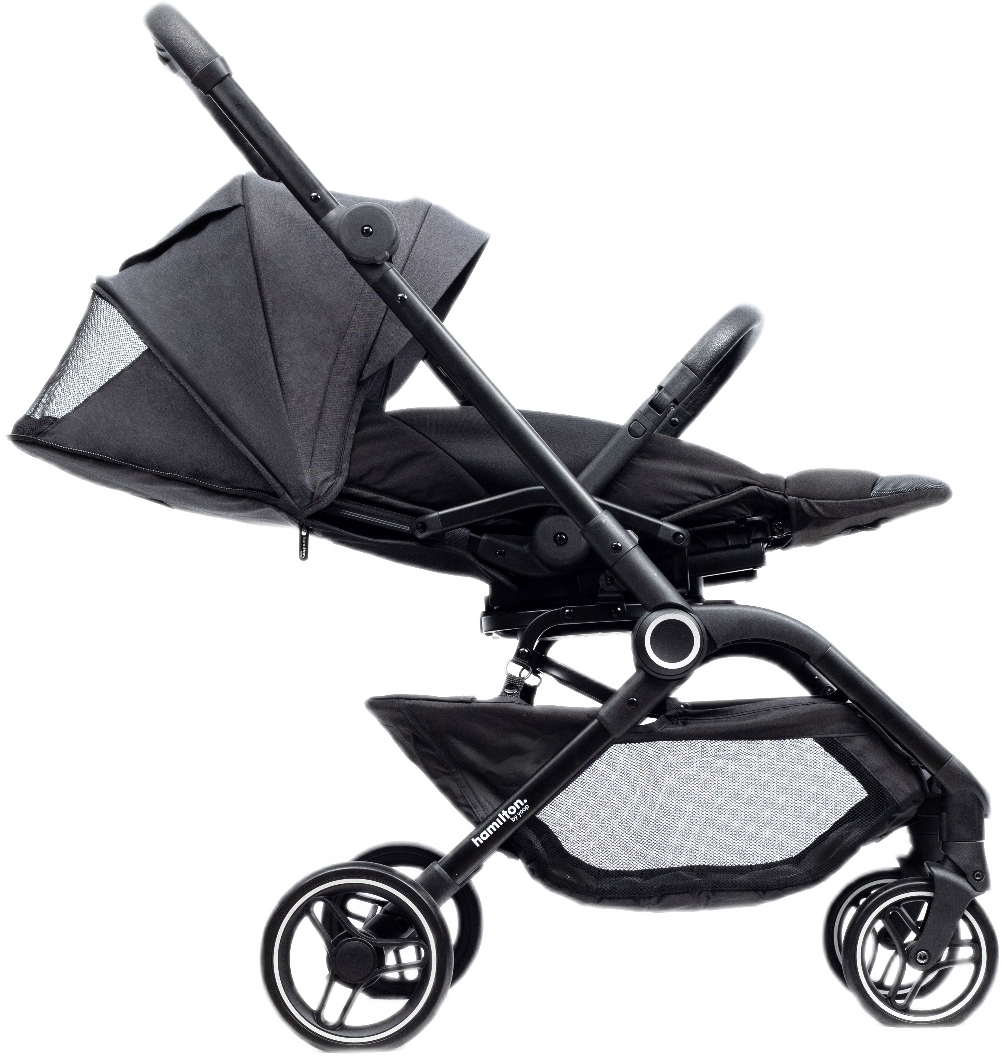 Коляска прогулянкова Hamilton by Yoop T1 Dark Grey (65573)фото12