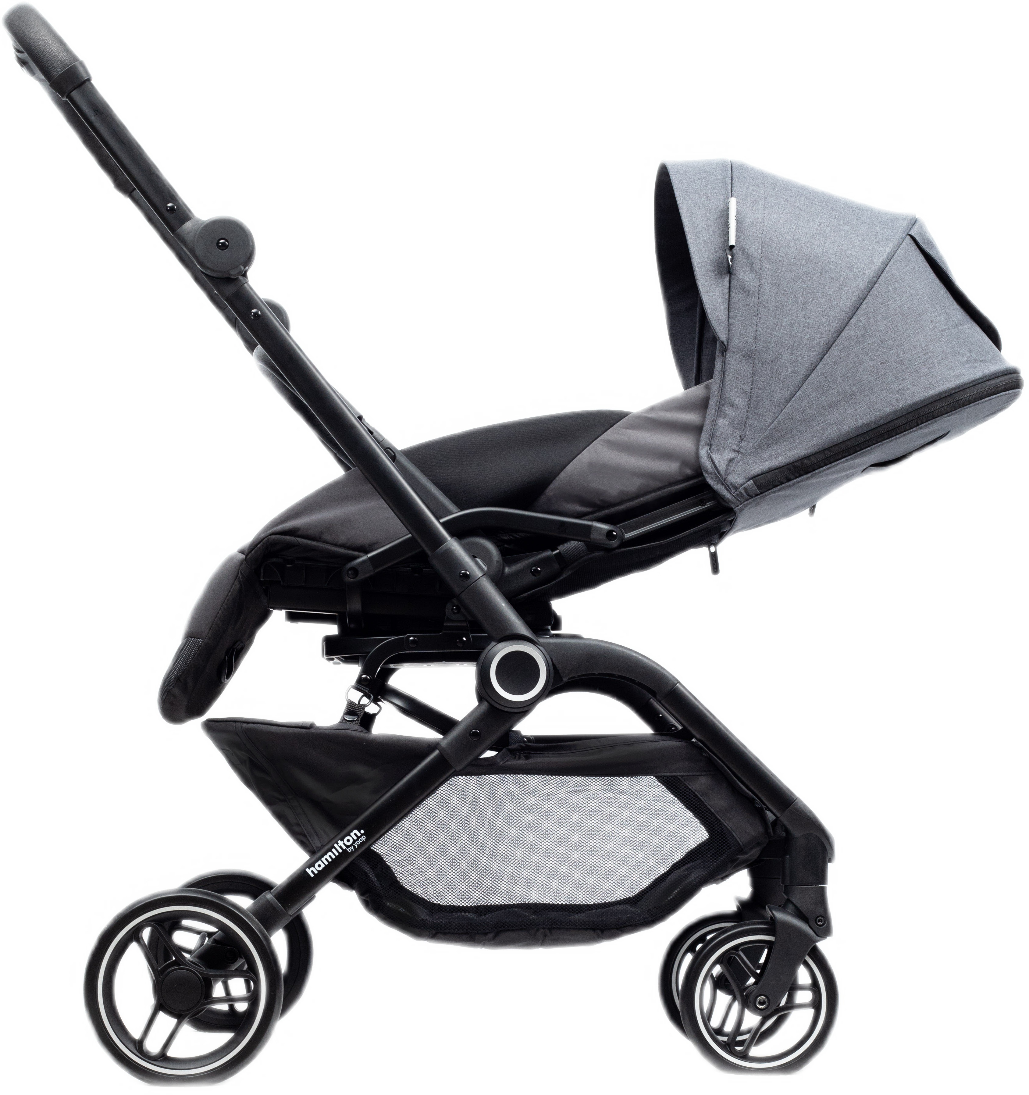 Коляска прогулянкова Hamilton by Yoop T1 Dark Grey (65573)фото14
