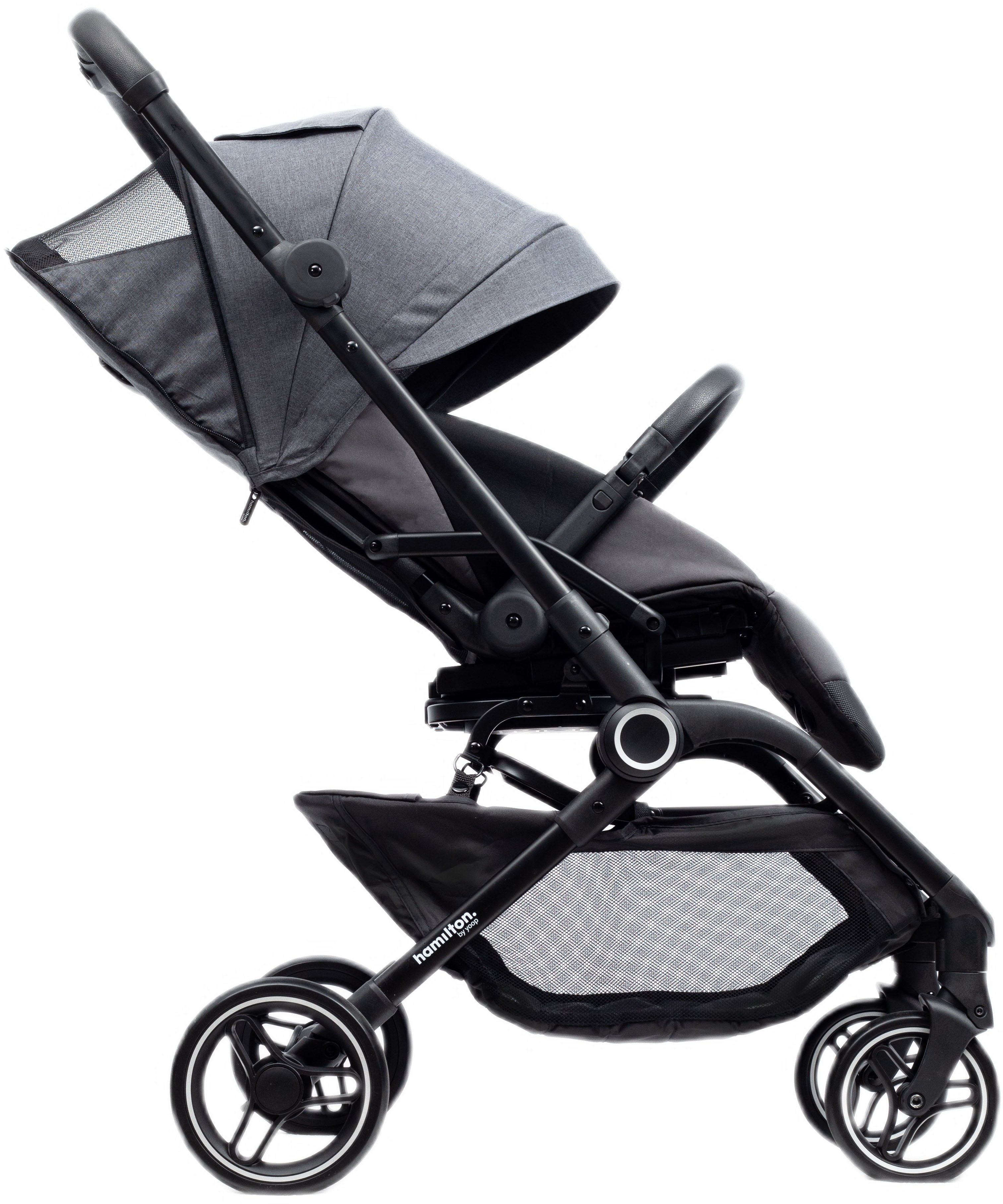 Коляска прогулянкова Hamilton by Yoop T1 Dark Grey (65573)фото8