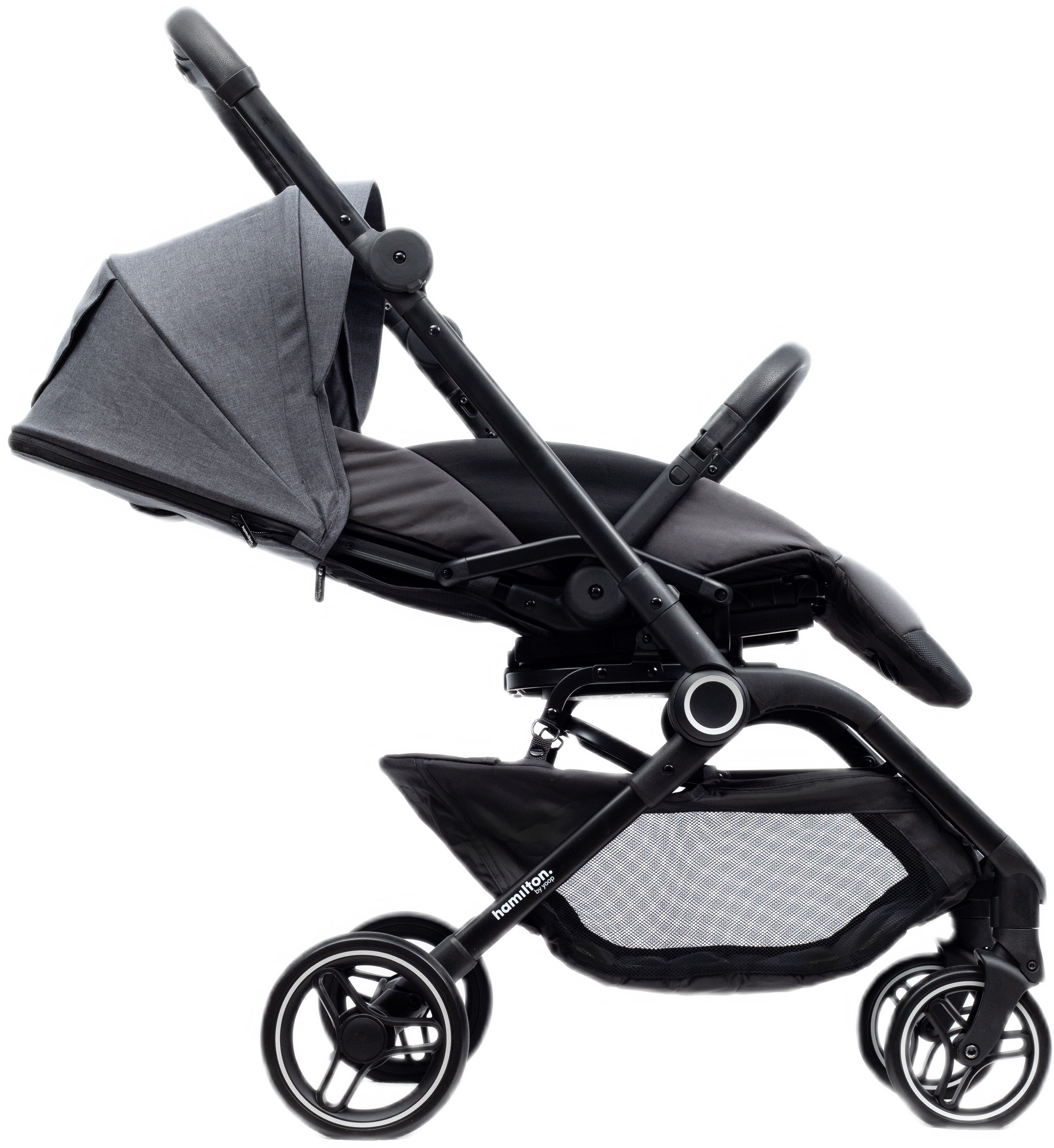 Коляска прогулянкова Hamilton by Yoop T1 Dark Grey (65573)фото10