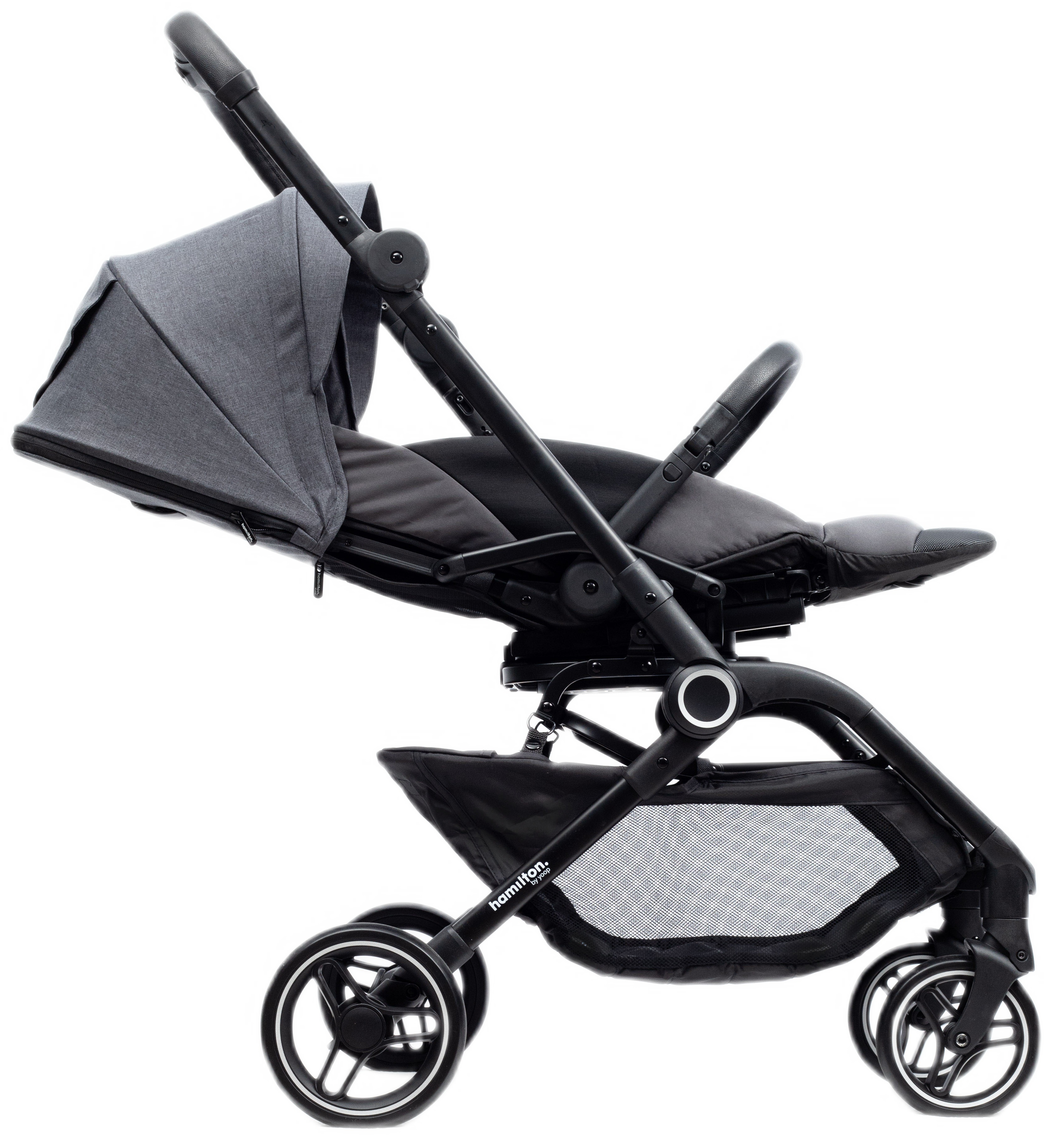 Коляска прогулянкова Hamilton by Yoop T1 Dark Grey (65573)фото11