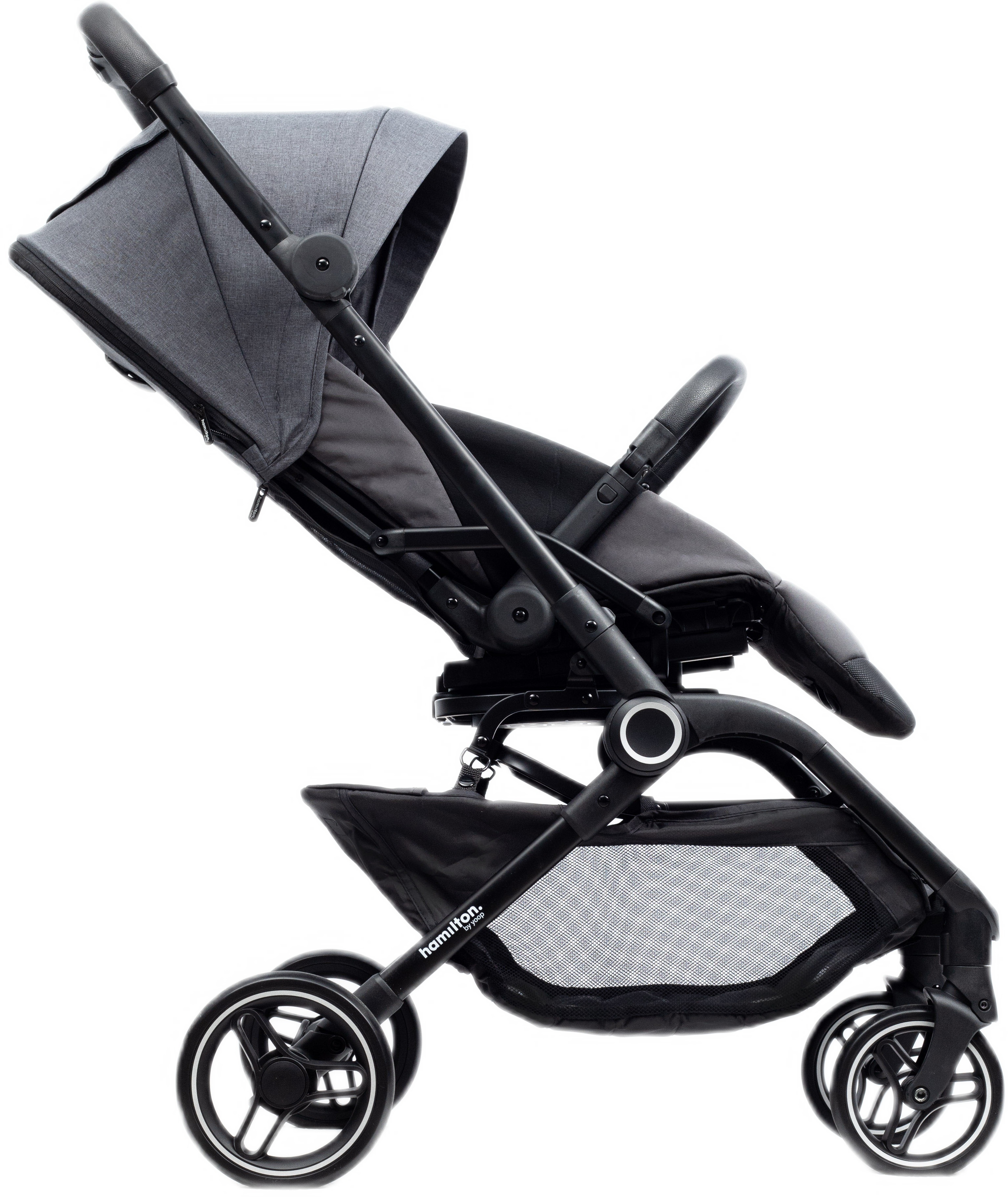 Коляска прогулянкова Hamilton by Yoop T1 Dark Grey (65573)фото9