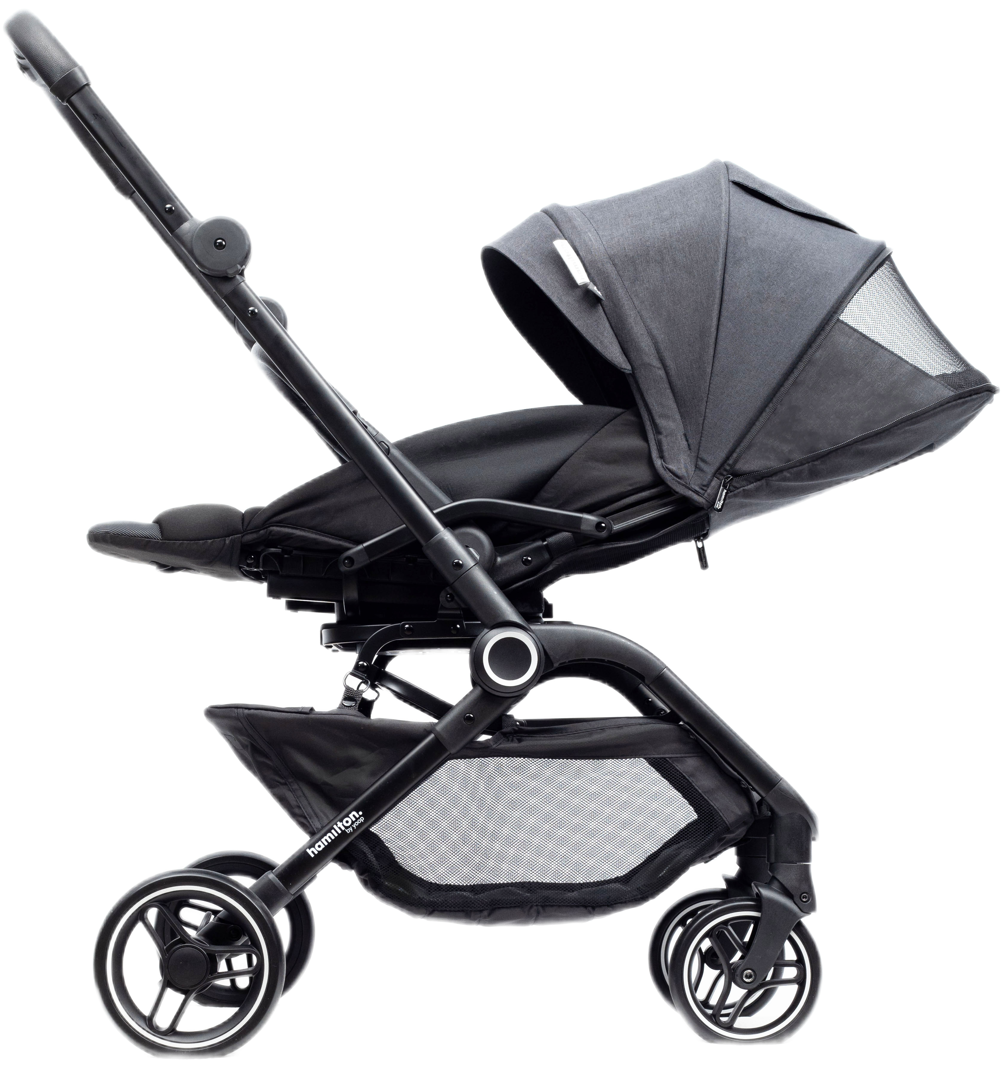 Коляска прогулянкова Hamilton by Yoop T1 Dark Grey (65573)фото16