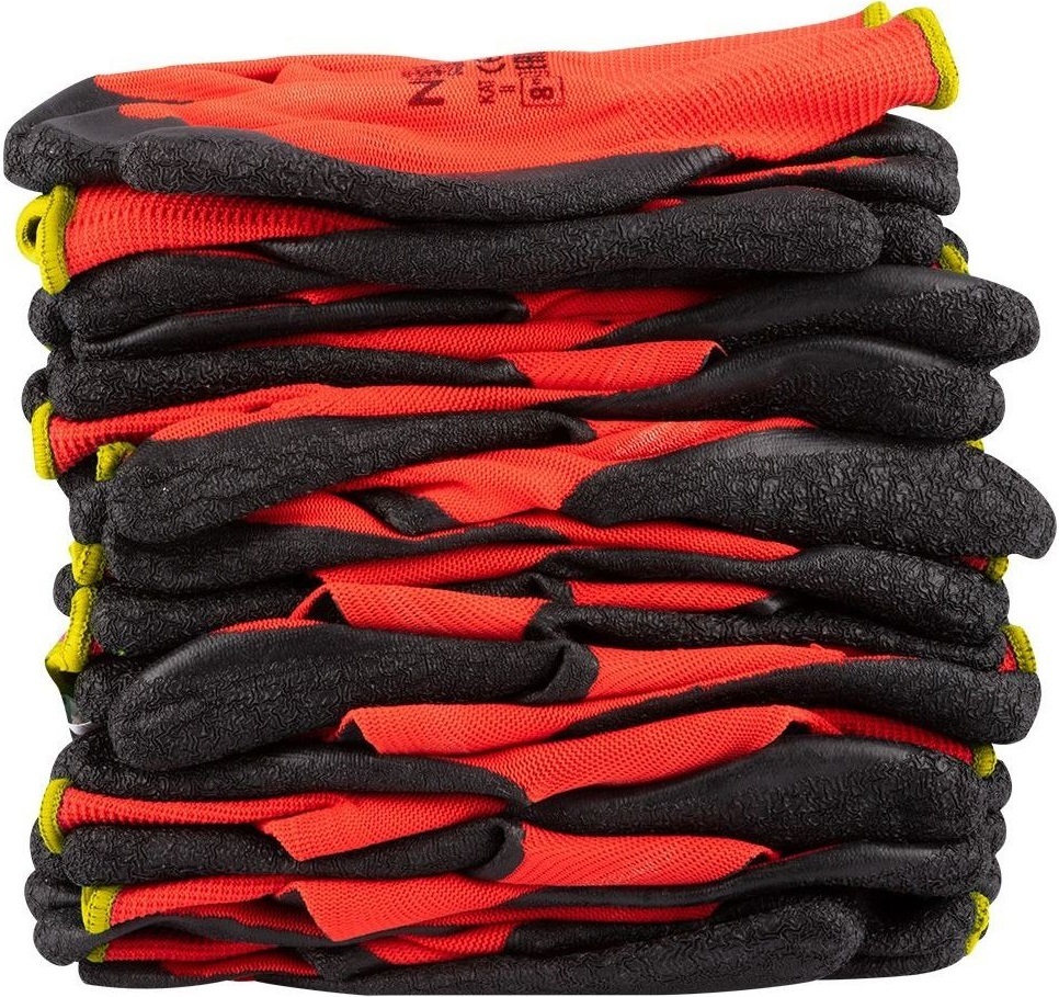 Перчатки рабочие Neo Tools, комплект 12шт, р.10, красно-черные (97-645-10) фото 9