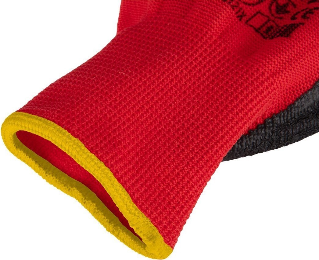 Перчатки рабочие Neo Tools, комплект 12шт, р.10, красно-черные (97-645-10) фото 7