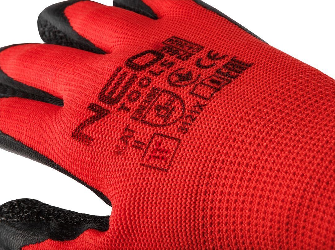 Перчатки рабочие Neo Tools, комплект 12шт, р.11, красно-черные (97-645-11) фото 6