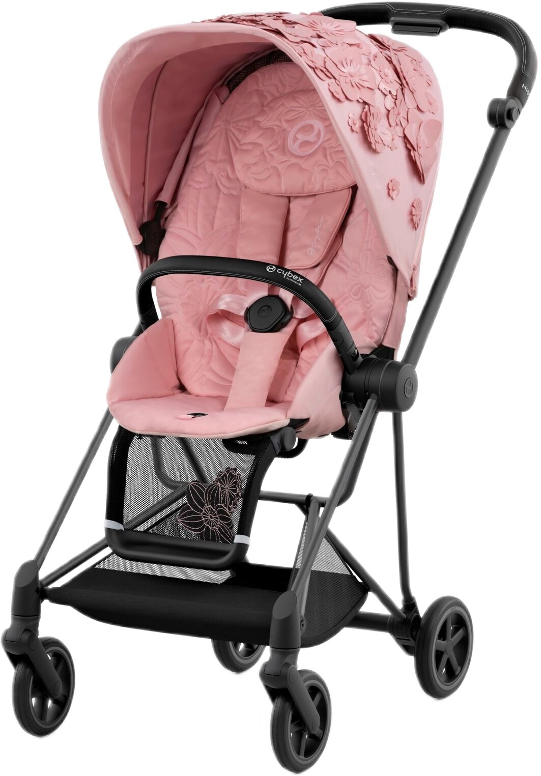 Чехол тканевый CYBEX Mios Simply Flowers для прогулочного блока светло-розовый (521002871) фото 2