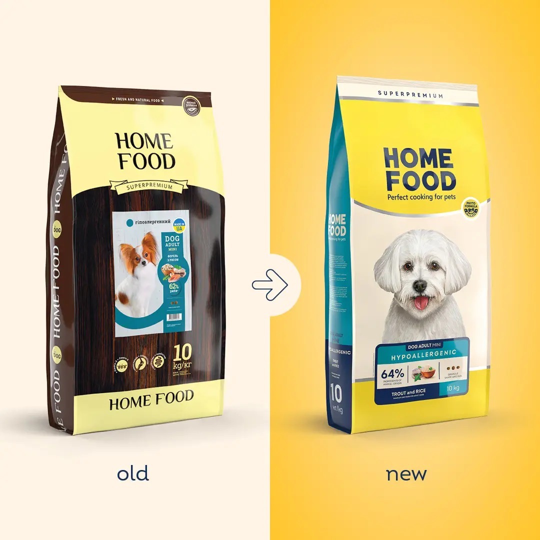 Сухий корм для дорослих собак малих порід HOME FOOD Форель та рис гіпоалергенний 10кгфото2