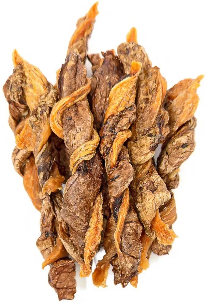 Лакомство для собак HOME FOOD косичка из филе и легких 80г фото 2