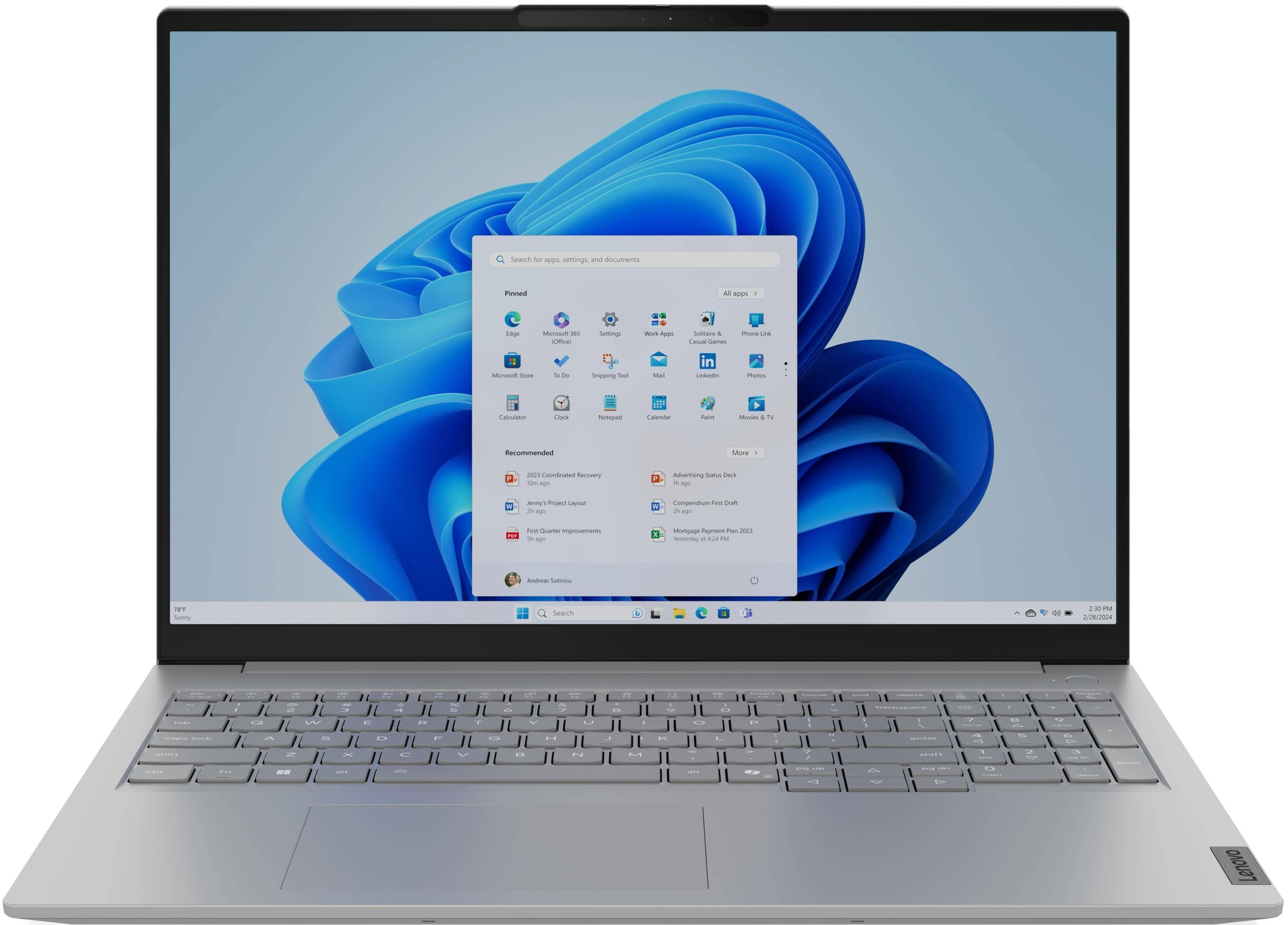 Ноутбук LENOVO ThinkBook 16-G8 (21SH00ALRA) фото 2