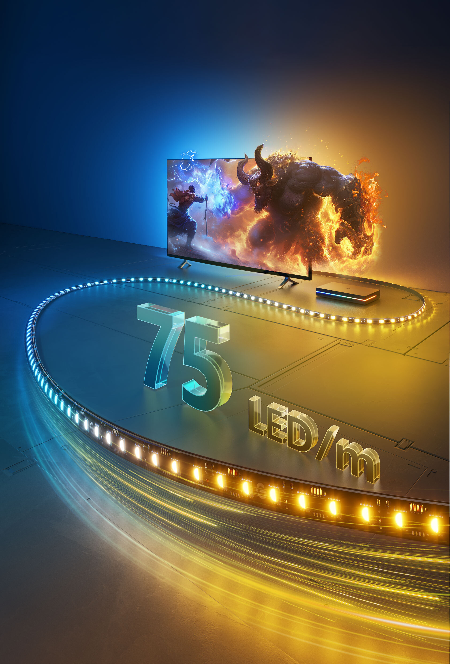 Набір підсвічування Govee H8604 AI Sync Box Kit 55-65', RGBWIC, WI-FI/Bluetooth, чорний (H8604C12)фото