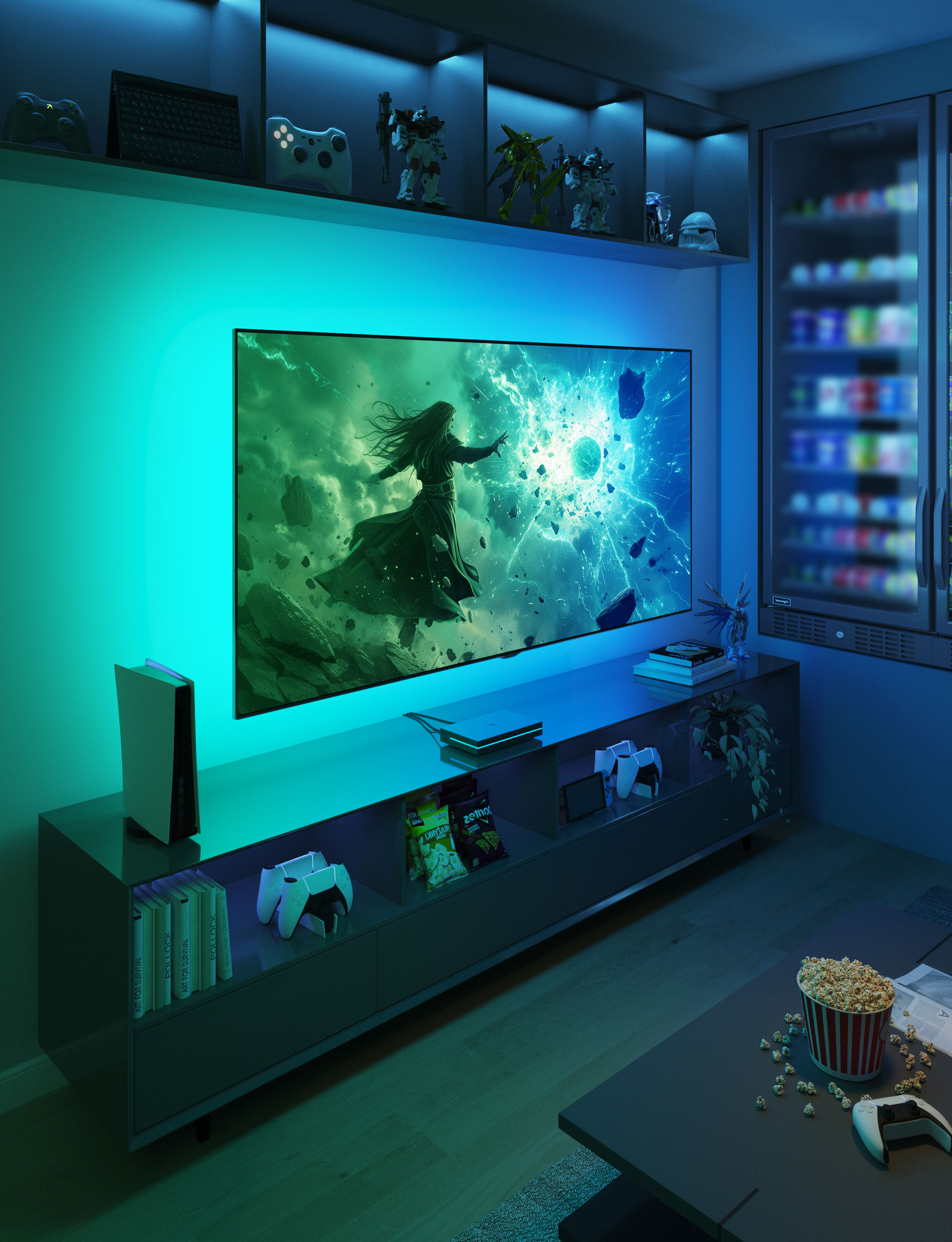 Набір підсвічування Govee H8604 AI Sync Box Kit 55-65', RGBWIC, WI-FI/Bluetooth, чорний (H8604C12)фото