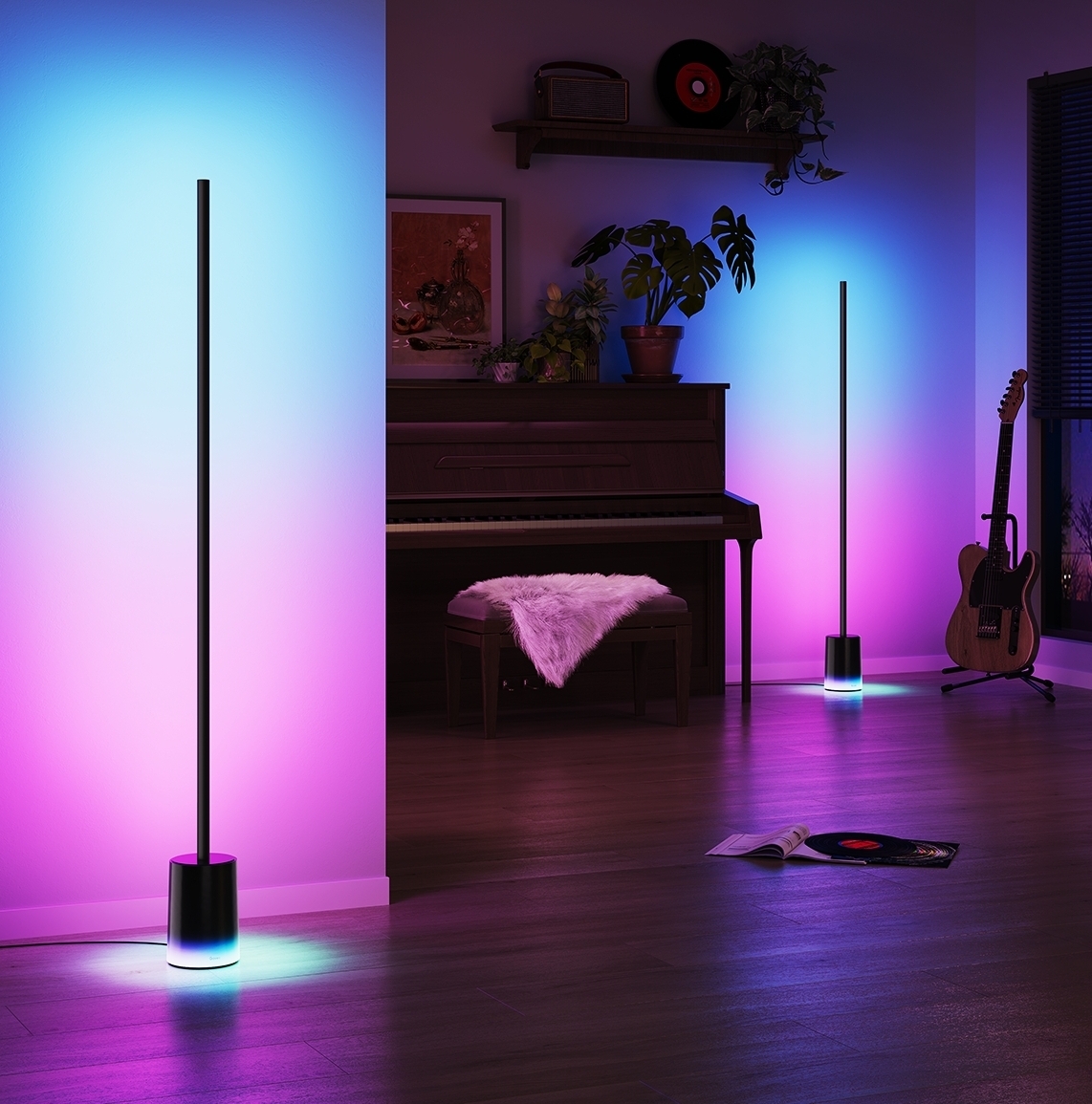 Торшер умный Govee H607C Floor Lamp 2, 1725Lm, RGBICWW, WI-FI/Bluetooth, черный (H607C311) фото 10