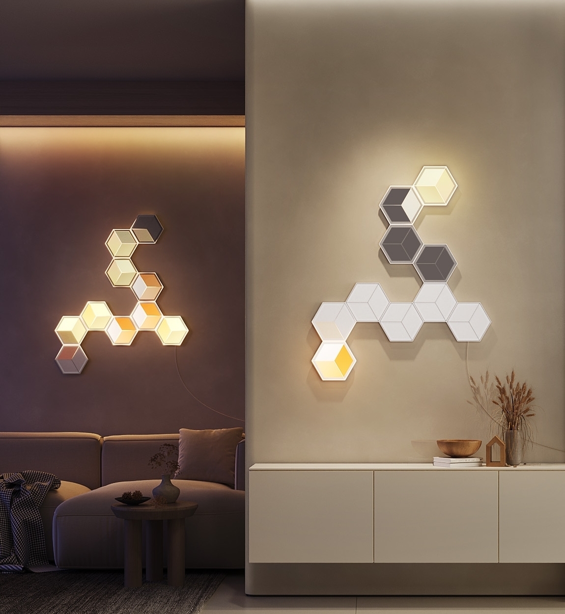 Настенный светильник Govee H106A Glide Hexagon Light Panels Ultra expansion pack, 1шт, RGBIC, WI-FI/Bluetooth фото 4
