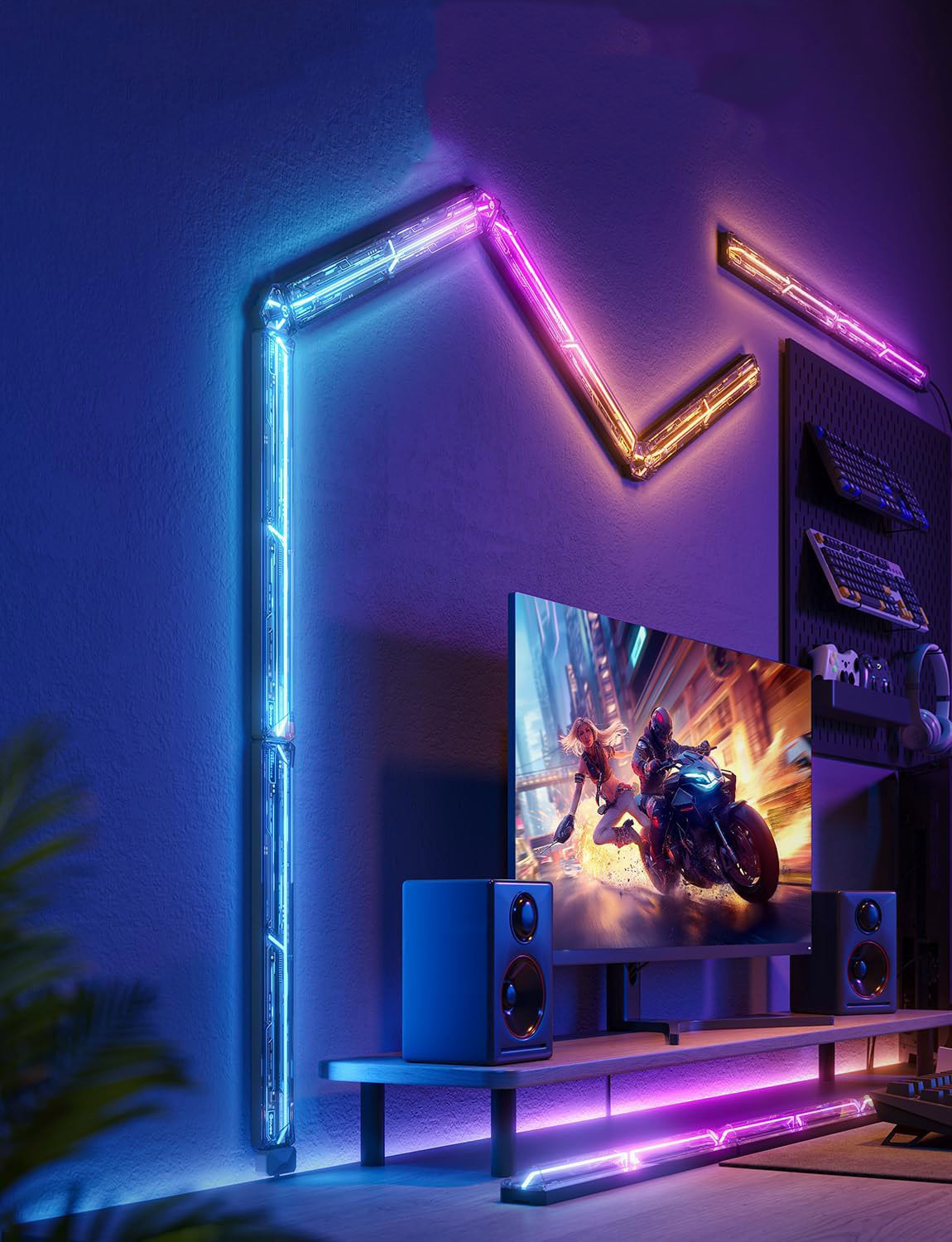 Набор светильников Govee H6063 Gaming Wall light Evangelion, 8шт, RGBIC, WI-FI/Bluetooth (H6063312) фото 4