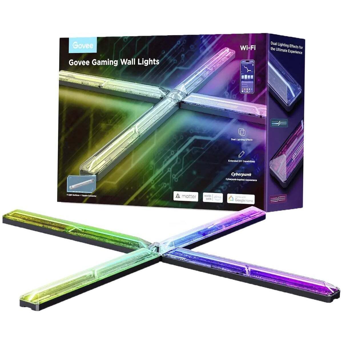 Набор светильников Govee H6063 Gaming Wall light Evangelion, 8шт, RGBIC, WI-FI/Bluetooth (H6063312) фото 2