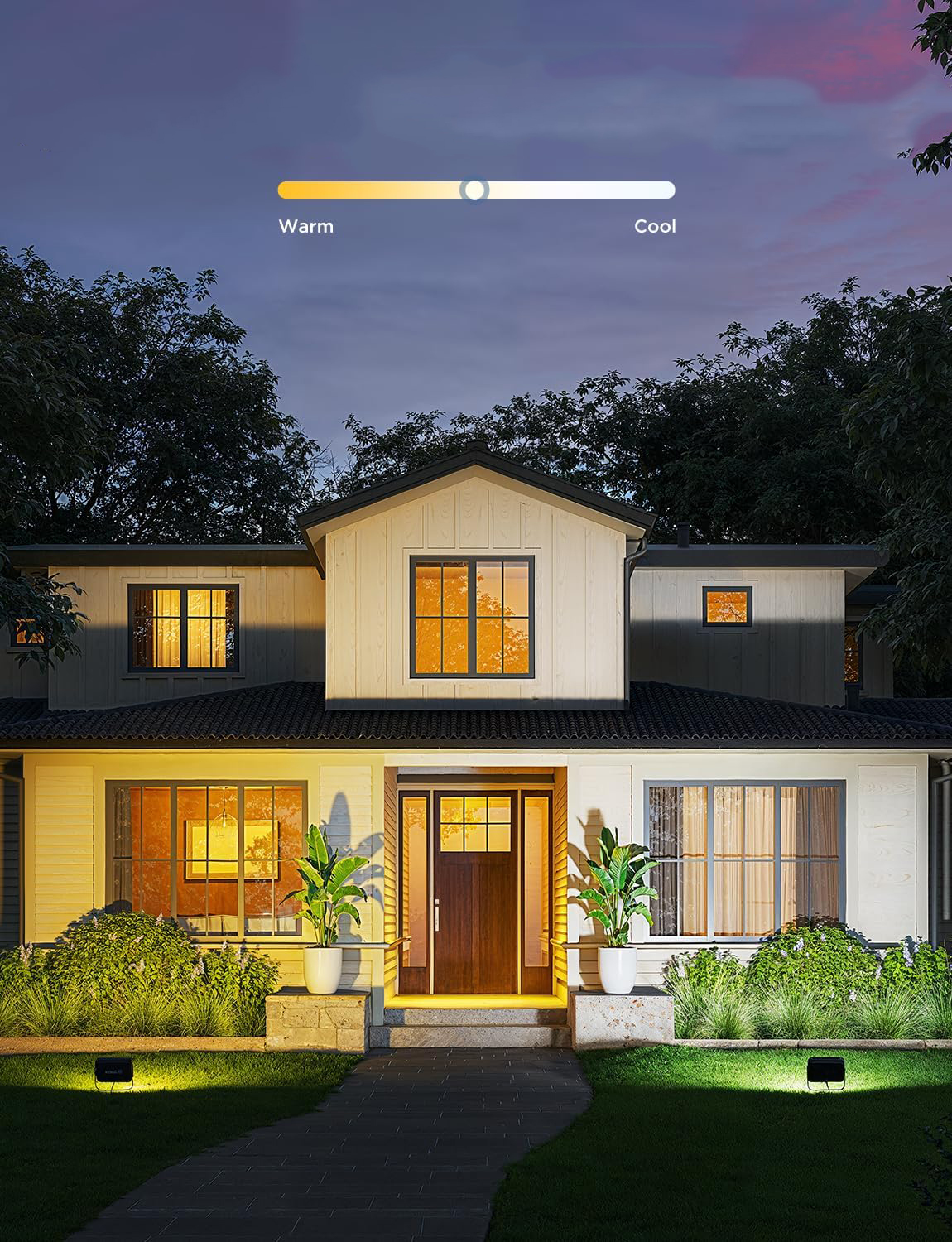 Набір настінних світильників Govee H8057 Outdoor FLood Lights, 4шт, RGBICWW, WI-FI/Bluetooth, Black (H8057C11)фото