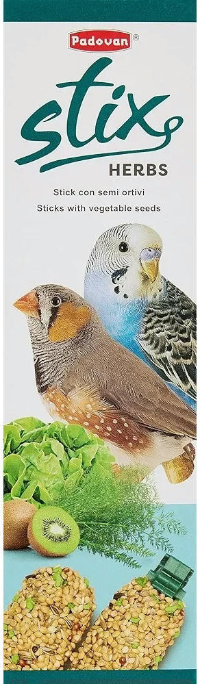 Ласощі для хвилястих папуг та амадинів Padovan Stix herbs Cocorite ed Esotici 80г (PP00141)фото