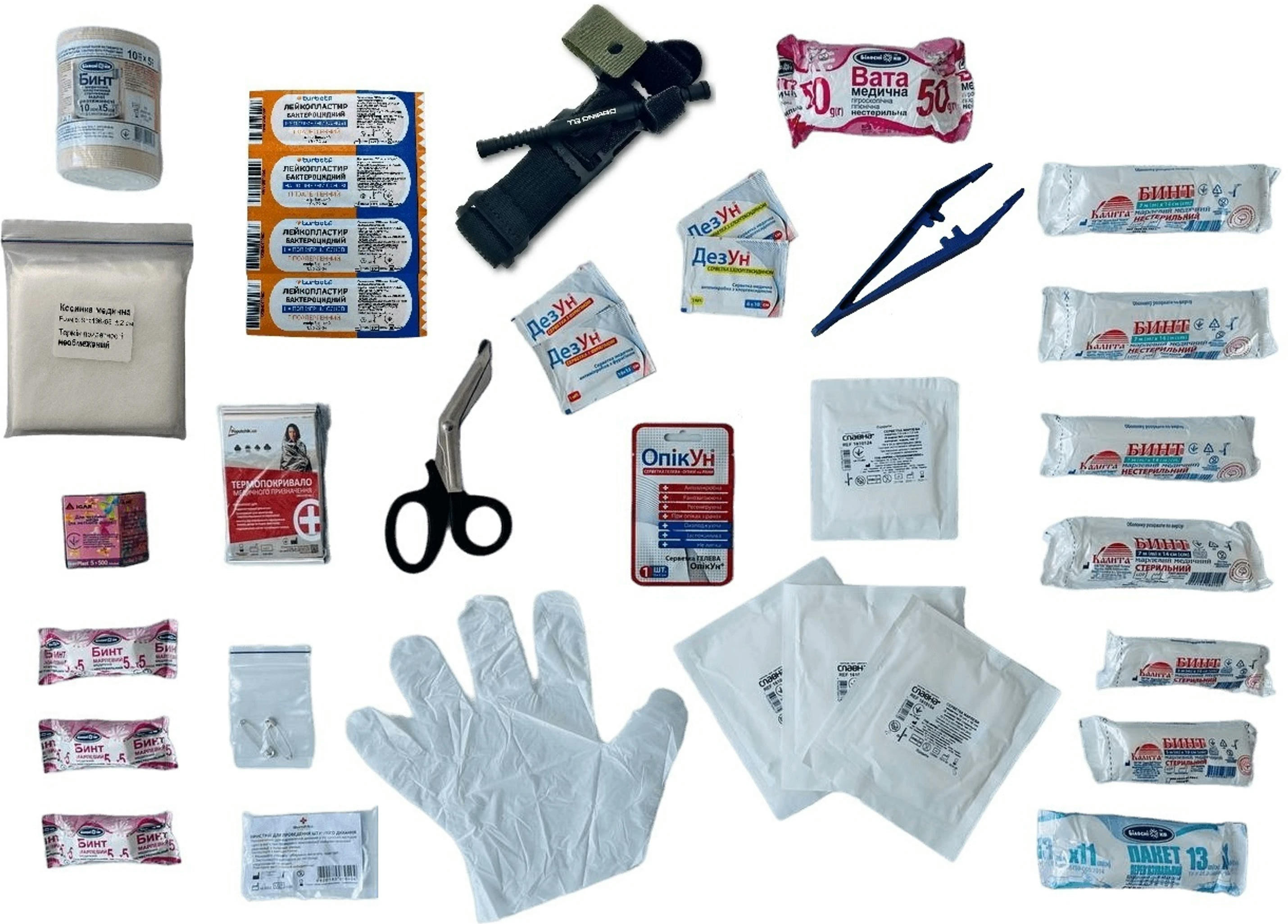 Аптечка медицинская автомобильная Poputchik АМА-1 согласно ДСТУ 3961-2000 с турникетом Днепр (02-087-М) фото 5