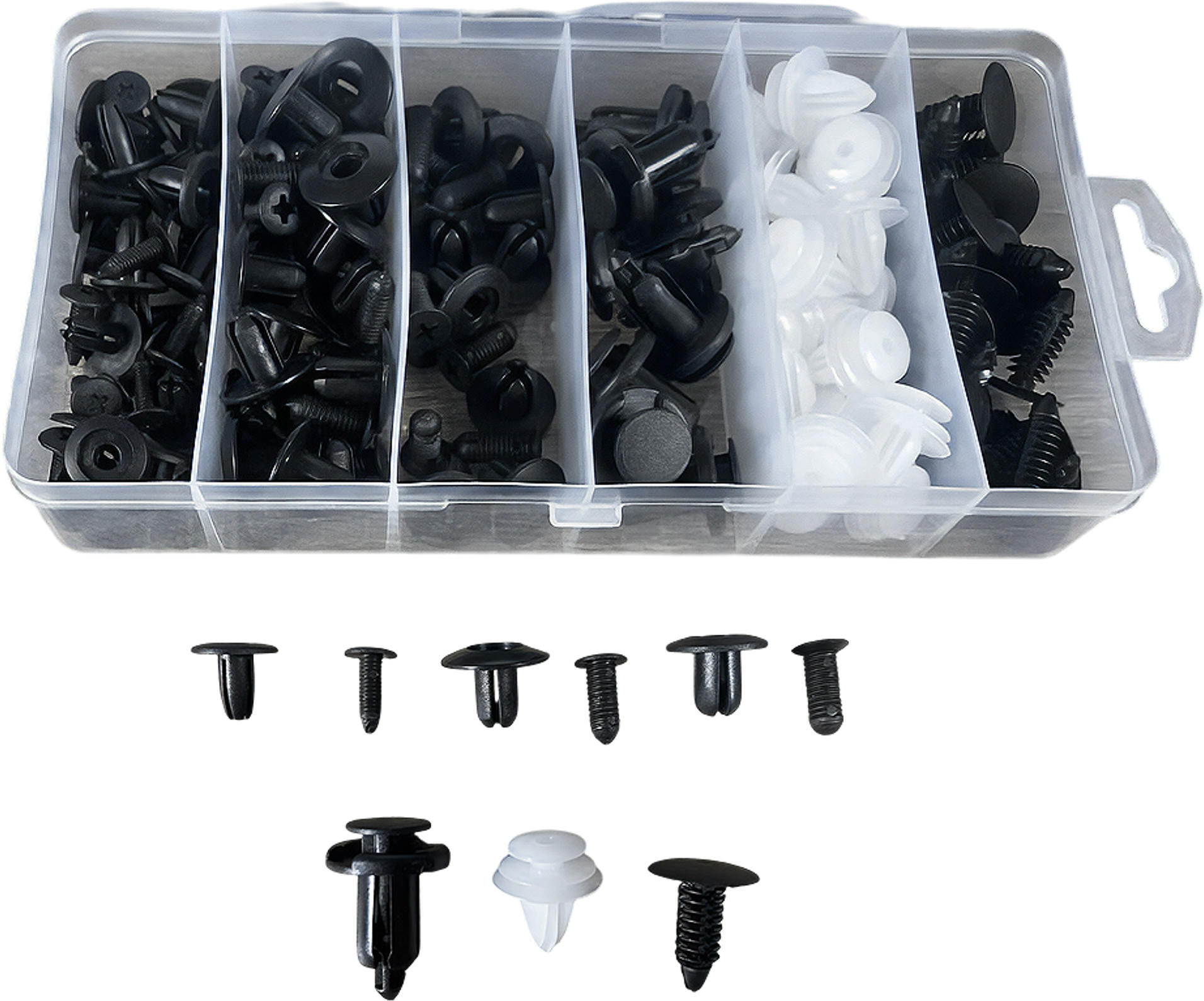 Набор автомобильных клипс Poputchik 100шт (CG100) фото 2