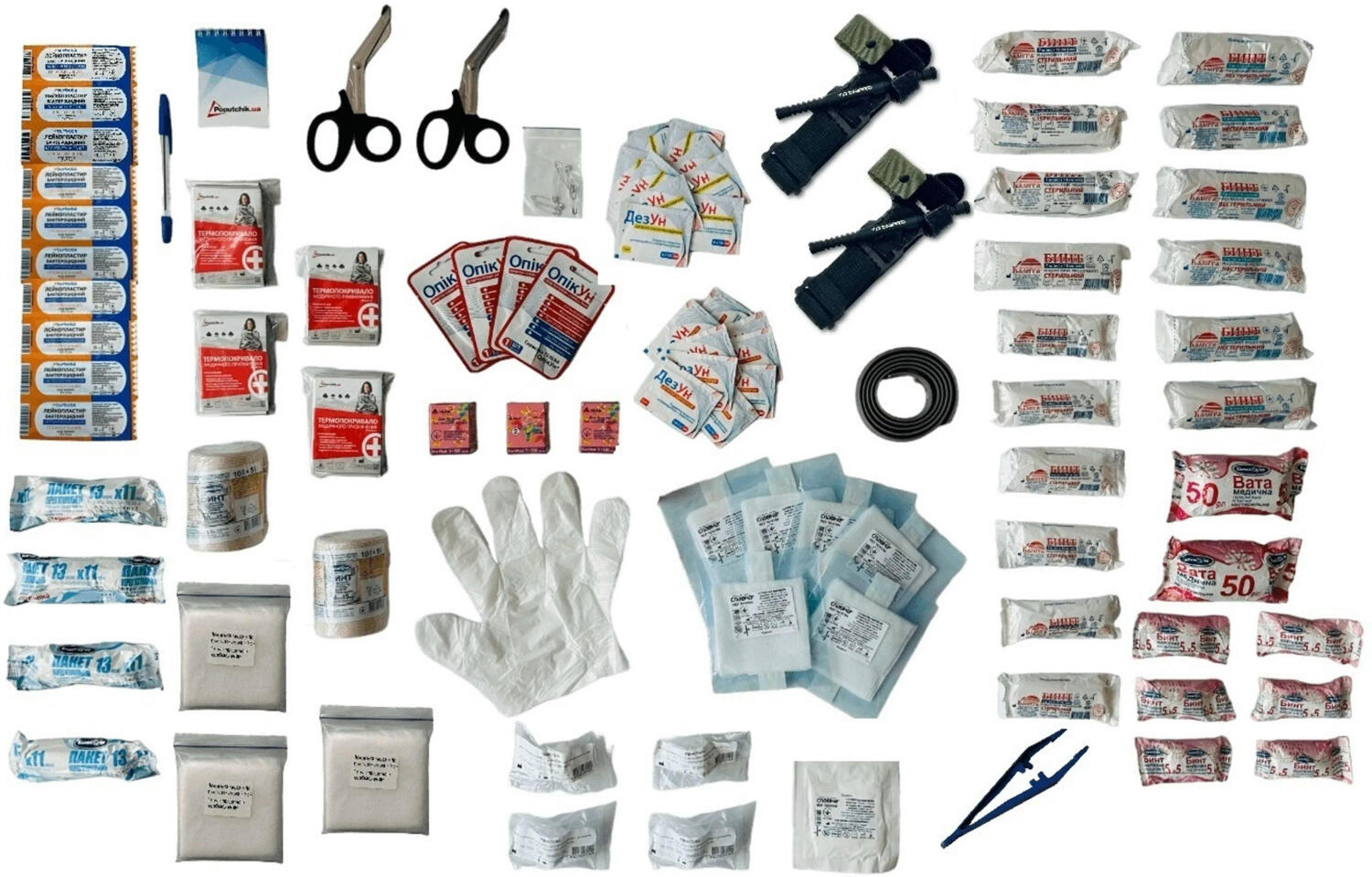 Аптечка медицинская автомобильная Poputchik АМА-2 согласно ДСТУ 3961-2000 с турникетом Днепр (02-088-М) фото