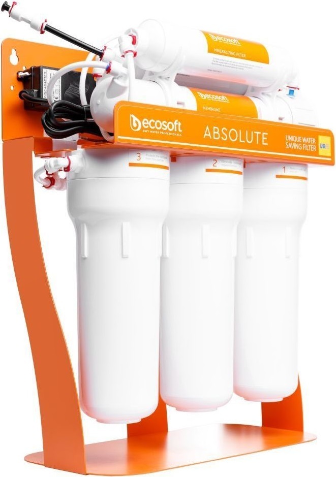 Фільтр зворотного осмосу Ecosoft Absolute з мінералізатором та помпою на станині (MO675MPSECO)фото