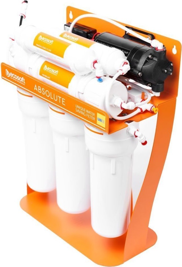 Фільтр зворотного осмосу Ecosoft Absolute з мінералізатором та помпою на станині (MO675MPSECO)фото