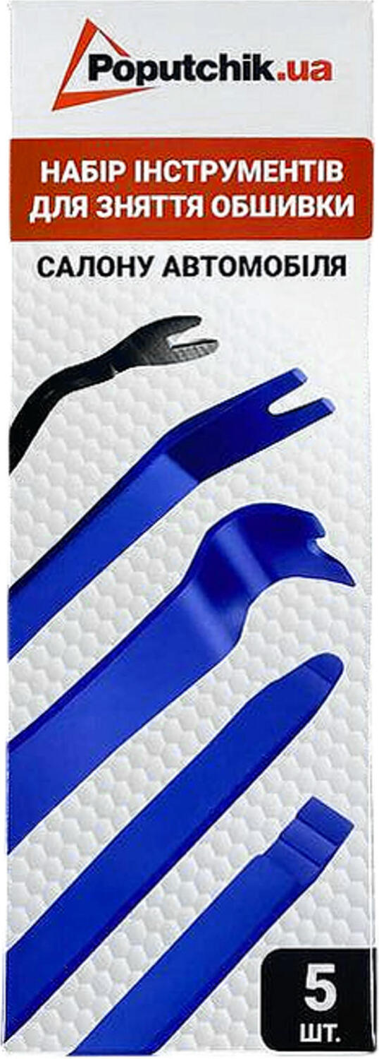 Набор инструментов для снятия обшивки автомобиля Poputchik 5шт (24-144) фото