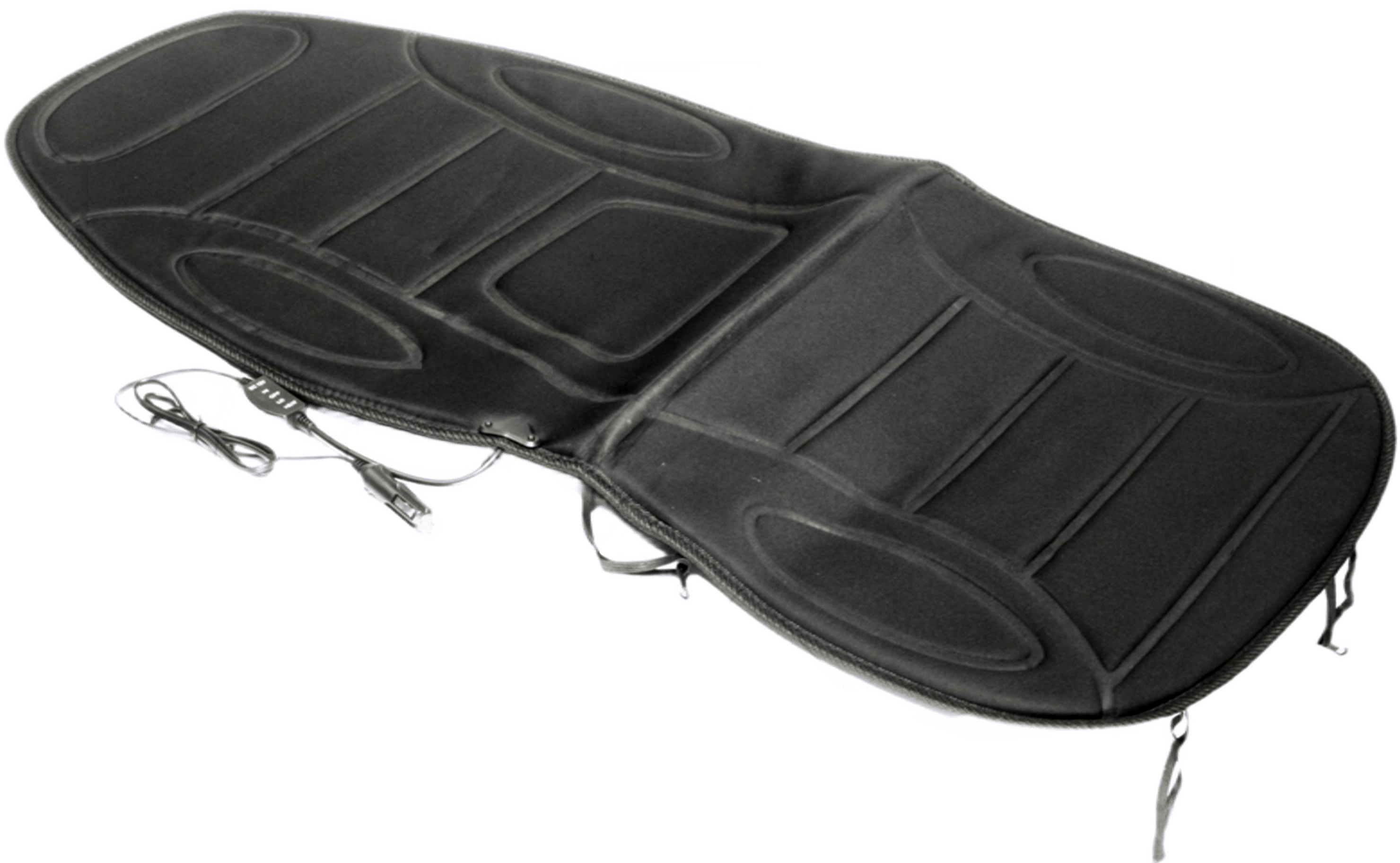 Накидка на сиденье Дорожная карта с подогревом 12В черная высокая (DK-515BK) фото 2