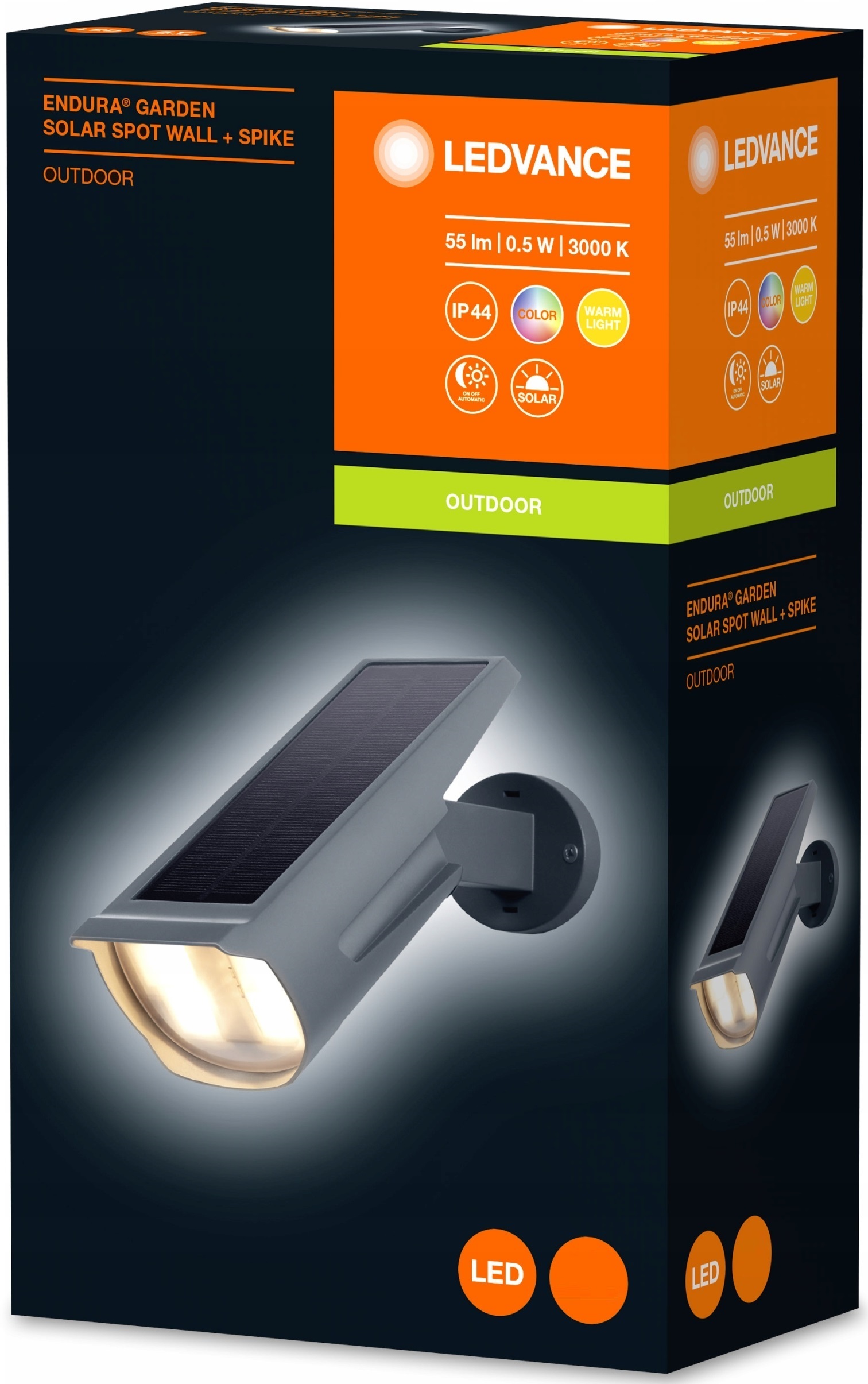 Світильник автономний LEDVANCE ENDURA GARDEN SOLAR SPOT RGBW 0.5Вт 3000К 55Лм IP44 чорний фото 5