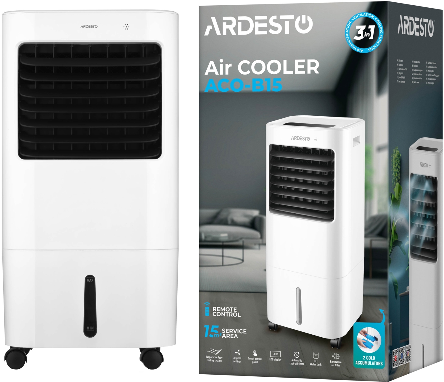 Вентилятор-охолоджувач ARDESTO ACO-B15фото