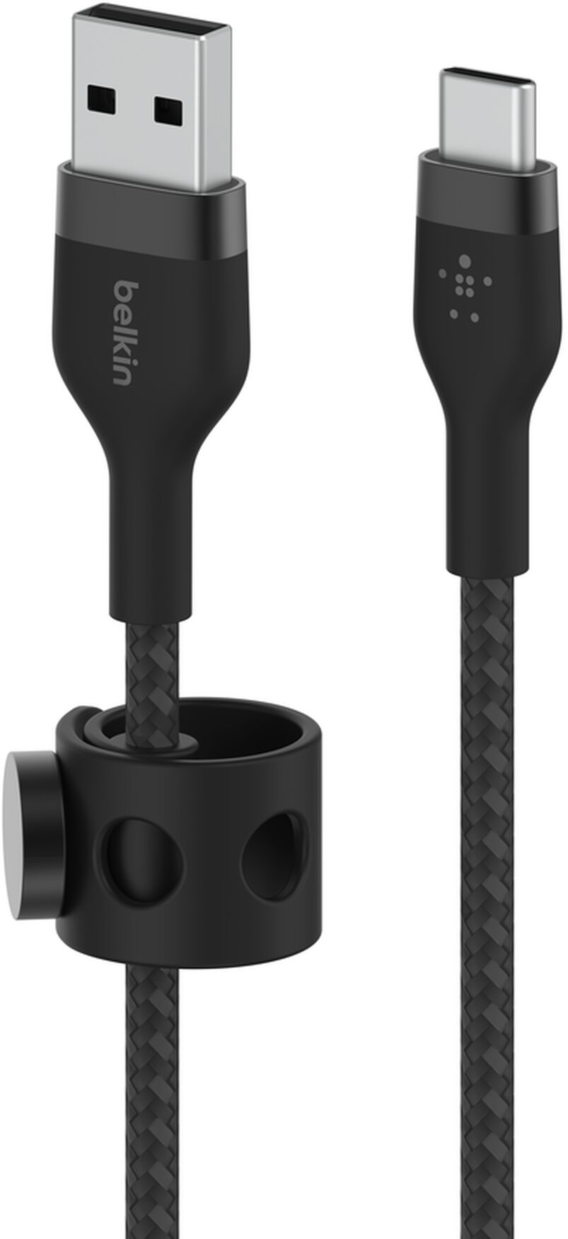 Кабель Belkin USB-A - Type-C силиконовый 3м Black (CAB008BT3MBK) фото 