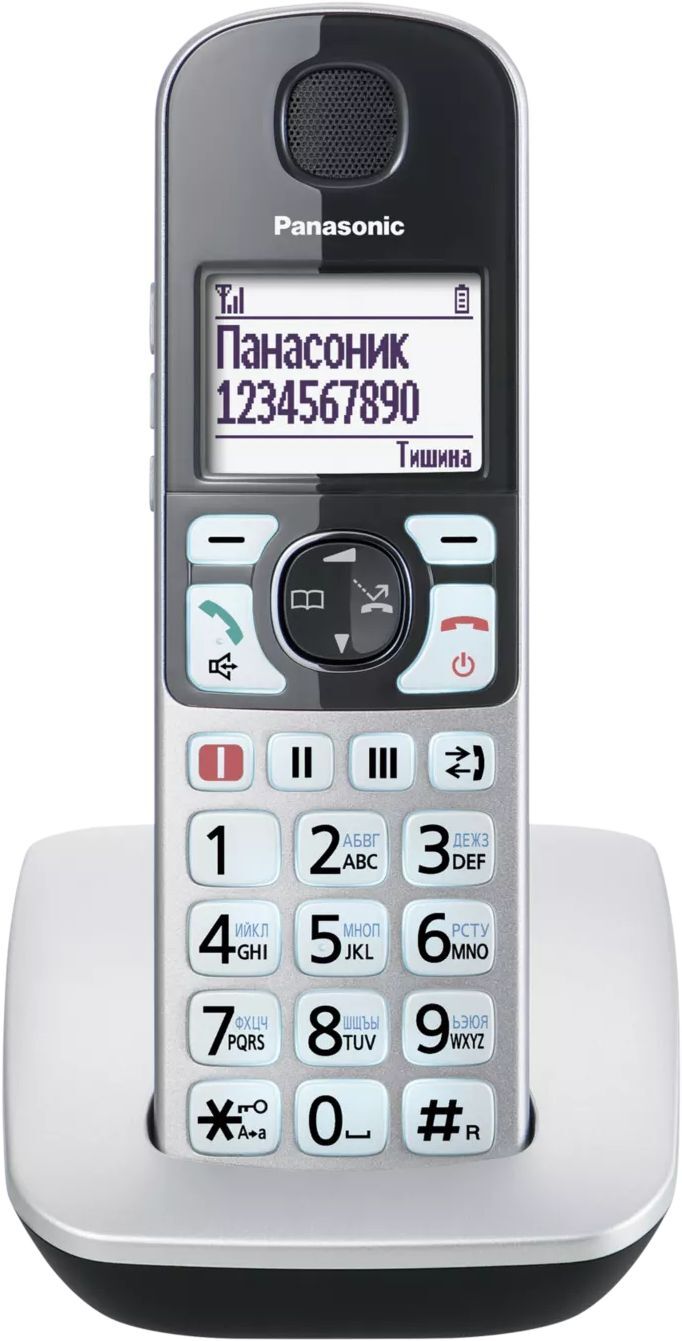 Радіотелефон DECT Panasonic KX-TGE510RUS Silverфото3
