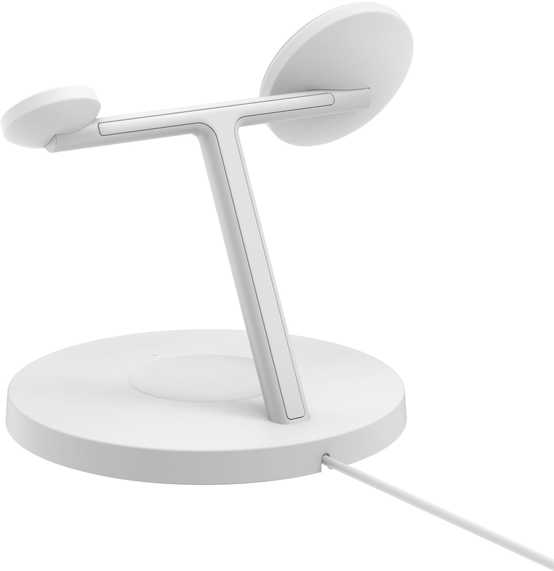 Бездротовий зарядний пристрій Belkin 3in1 Stand Qi2 15Вт, White (WIZ032KQWH)фото3