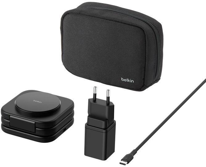 Беспроводное зарядное устройство Belkin 3in1 Travel Pad iPhone/Watch/AirPods, Black (WIZ024VFBK) фото