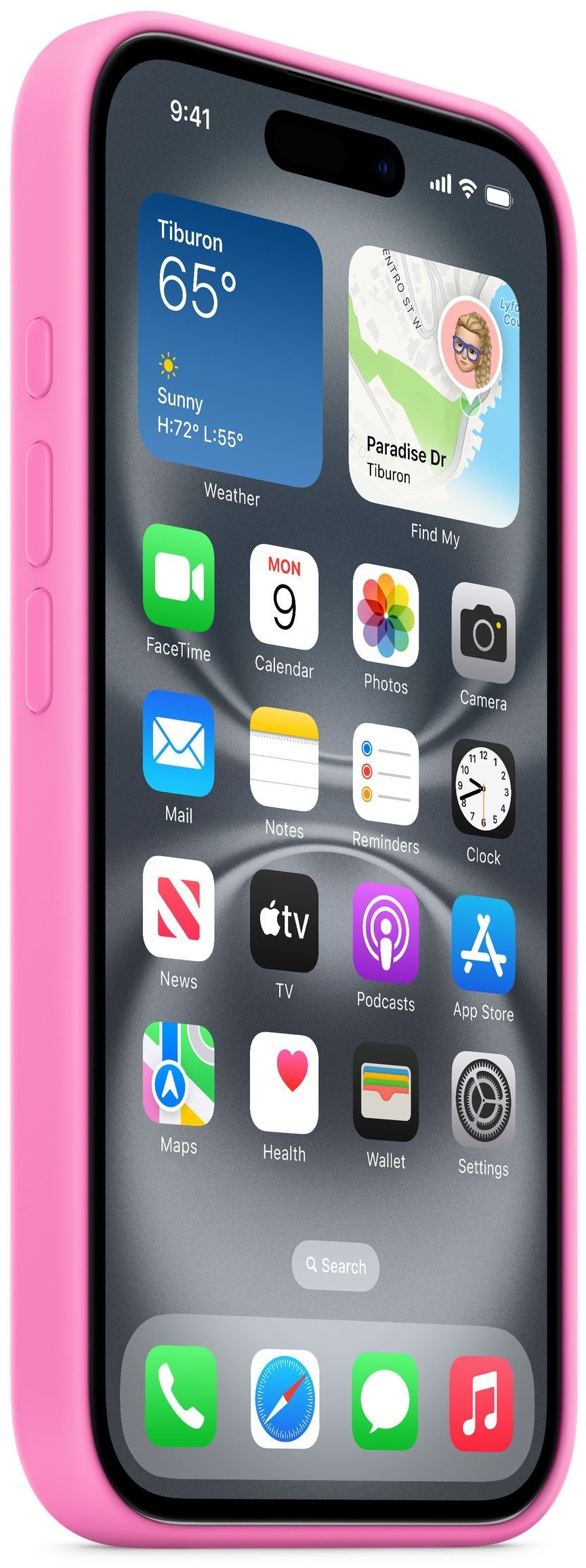 Чехол Apple для iPhone 16 Silicone Case with MagSafe Peony (MDGM4ZM/A) фото 