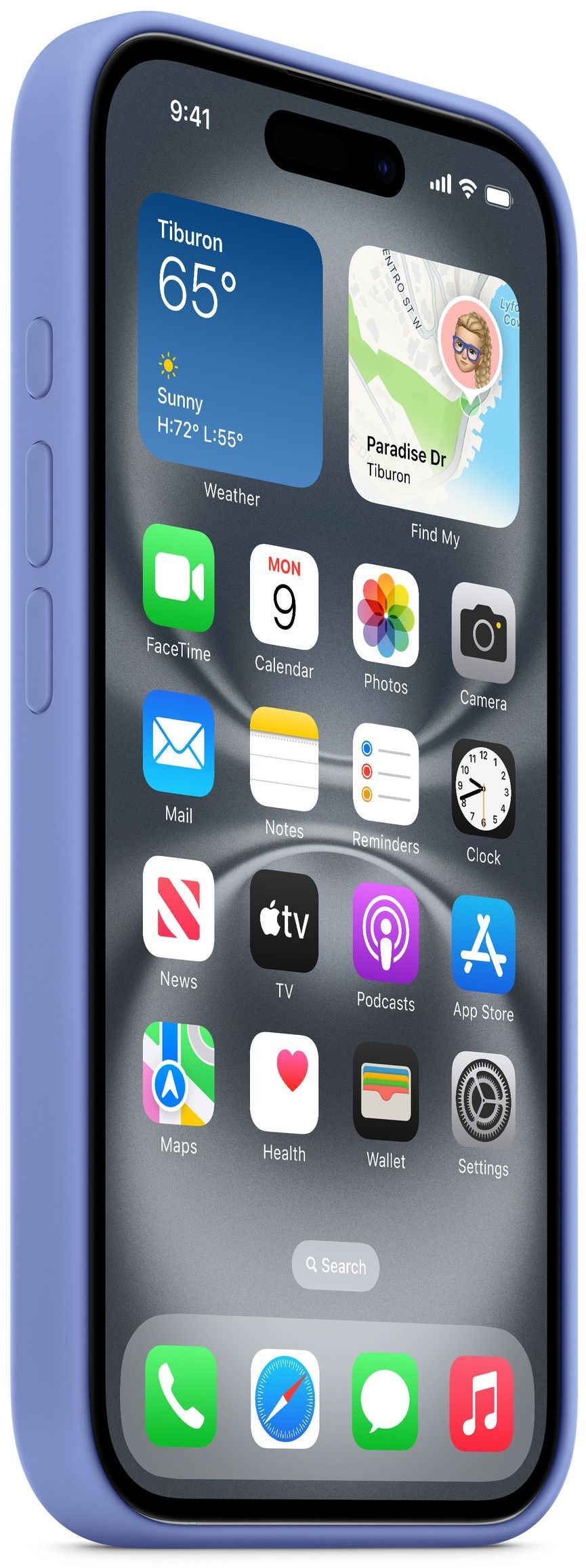 Чехол Apple для iPhone 16 Silicone Case with MagSafe Periwinkle (MDGQ4ZM/A) фото 6