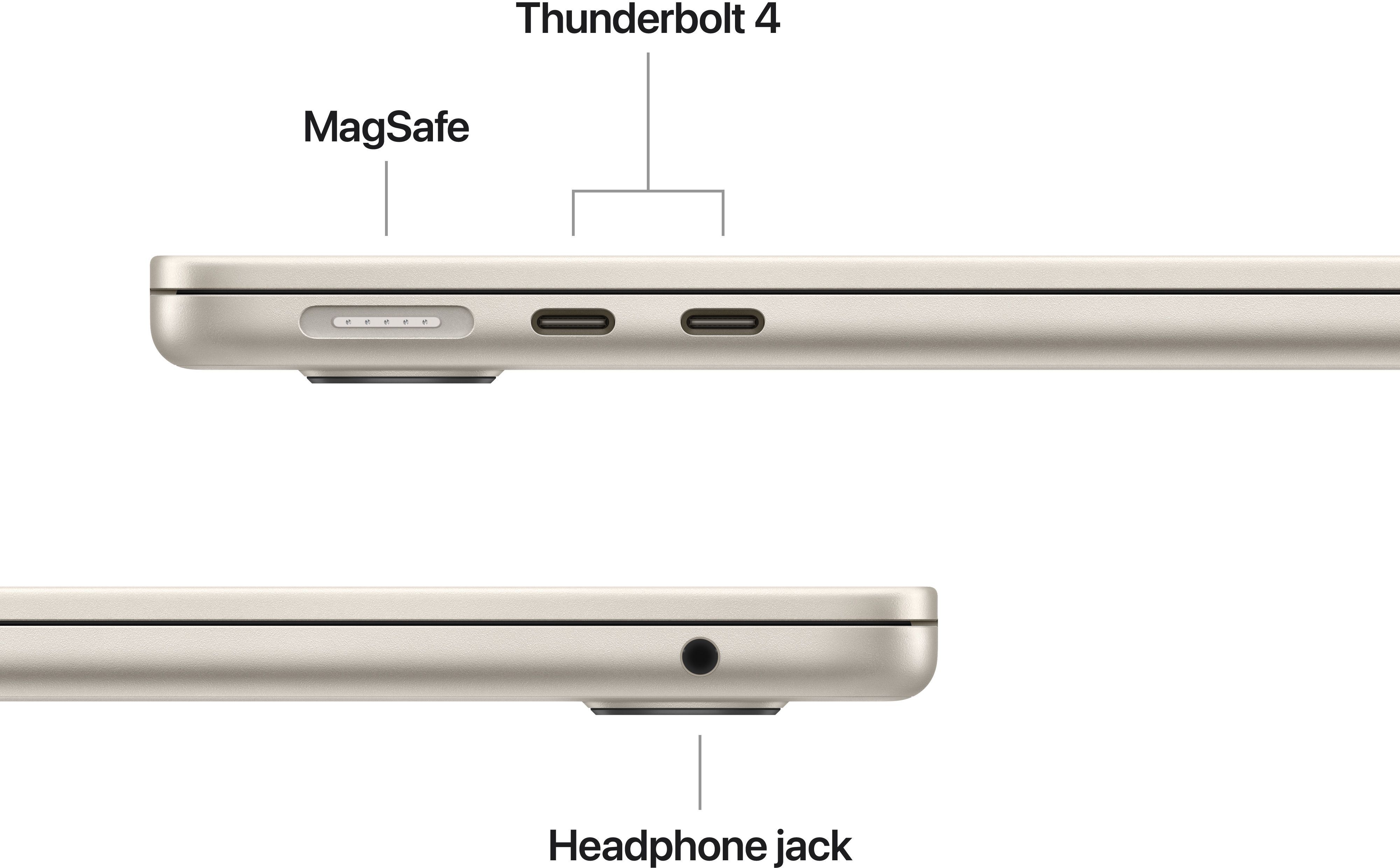 Ноутбук APPLE MacBook Air 13.6" M4 16/256GB 2025 (MW0Y3UA/A) Starlight MW0Y3фото
