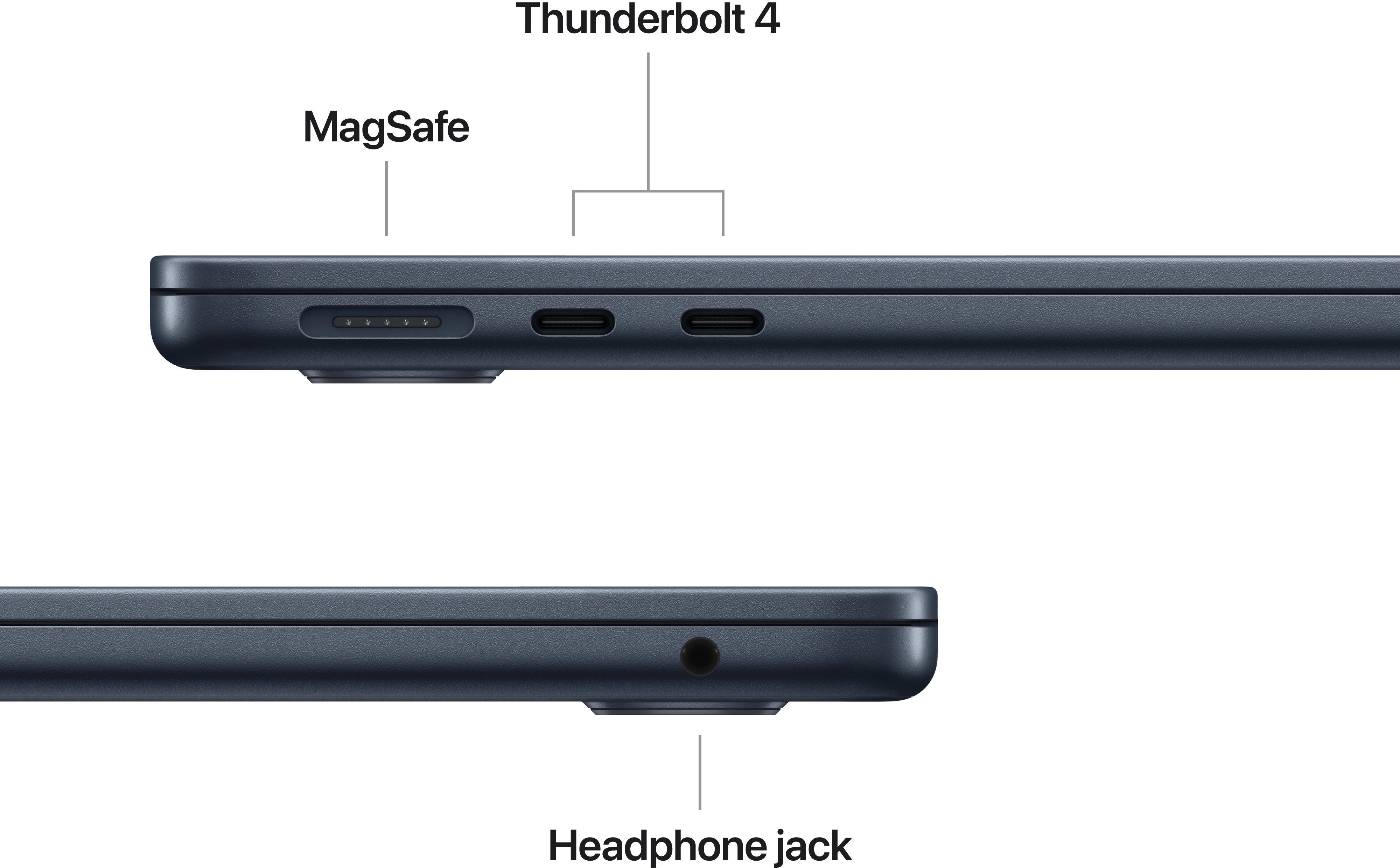 Ноутбук APPLE MacBook Air 13.6" M4 16/256GB 2025 (MW123UA/A) Midnight MW123фото