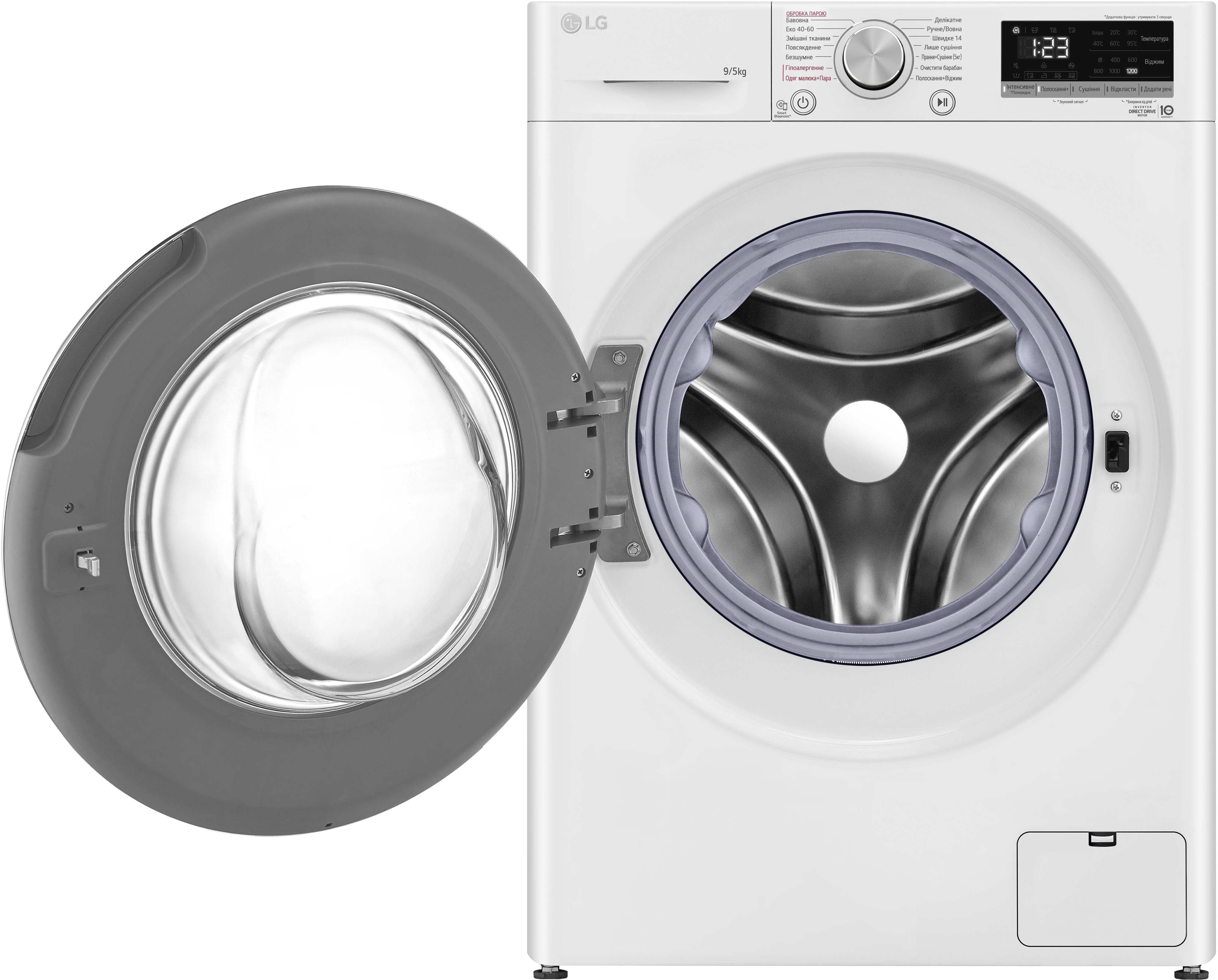 Стирально сушильная машина LG F2V3FG0W фото 5