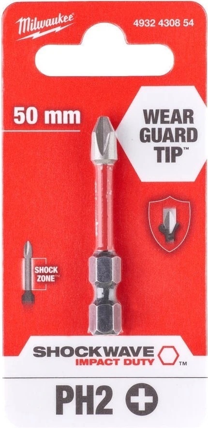 Біта Milwaukee Shockwave, PH2х50мм (4932430854)фото2